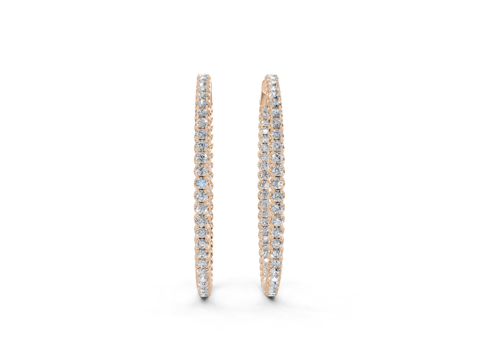 Elegant Inside-Out Diamond Hoop - Image 5