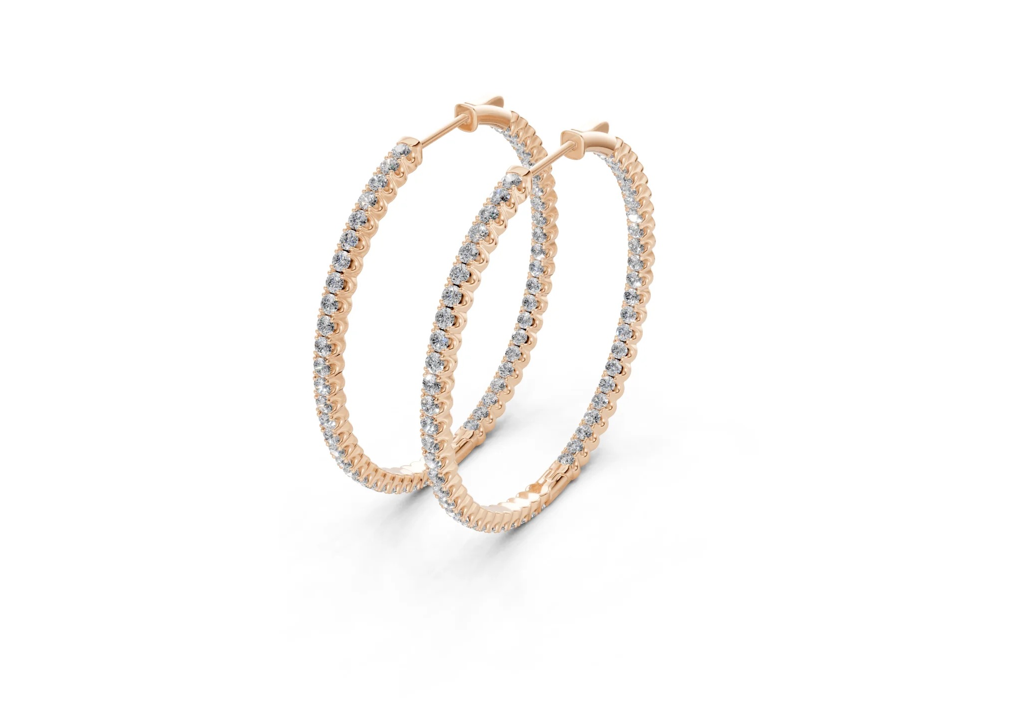 Elegant Inside-Out Diamond Hoop - Image 6
