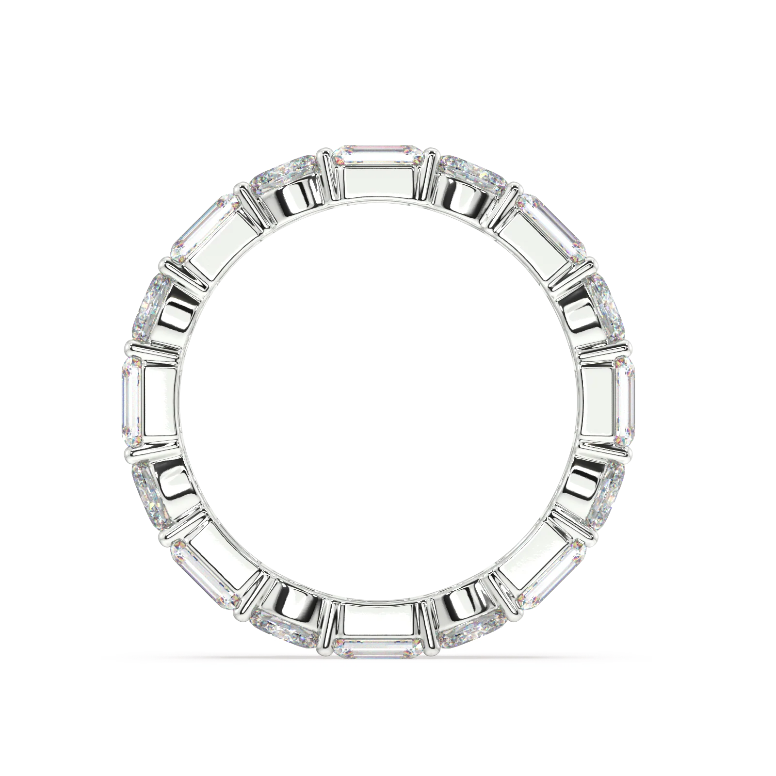 Lex Oval & Emerald Classic Eternity Bands - 3ct - Image 12