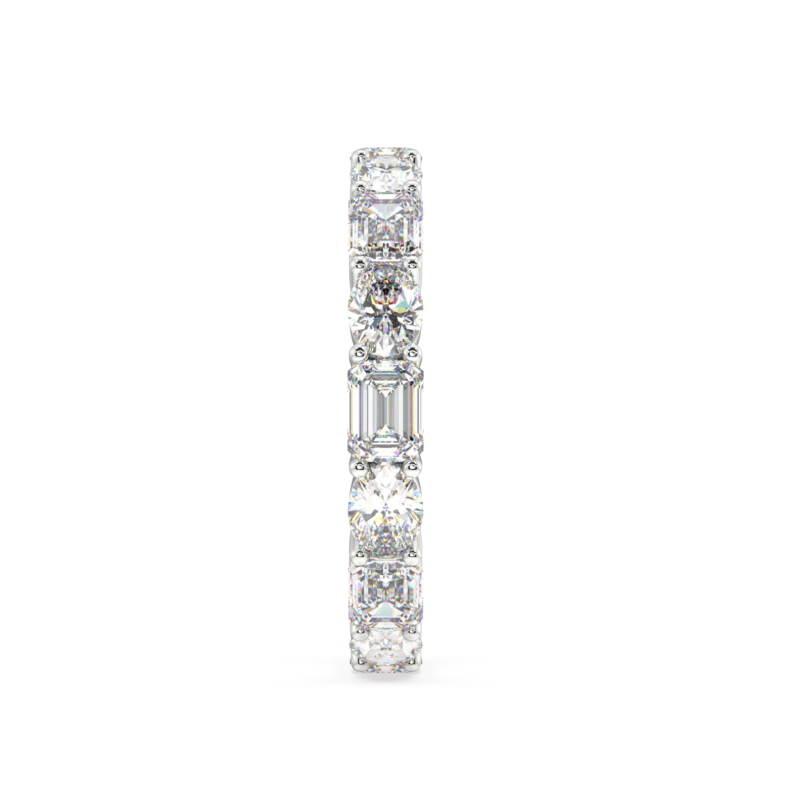 Lex Oval & Emerald Classic Eternity Bands - 3ct - Image 13