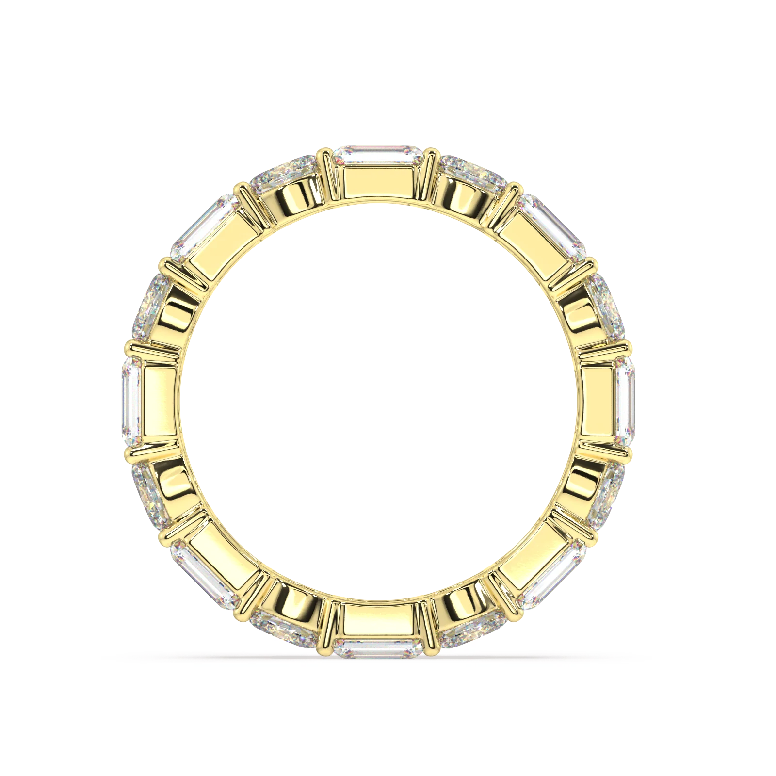 Lex Oval & Emerald Classic Eternity Bands - 3ct - Image 3