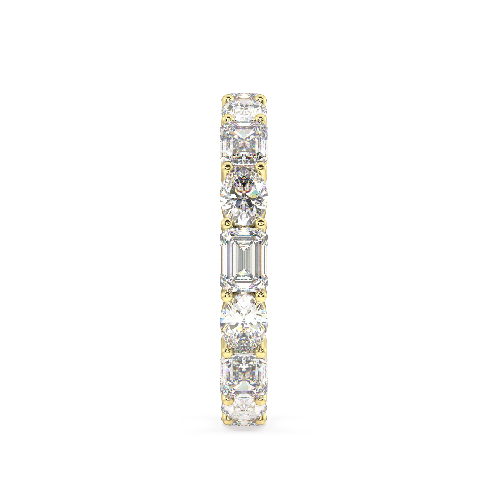 Lex Oval & Emerald Classic Eternity Bands - 3ct - Image 4