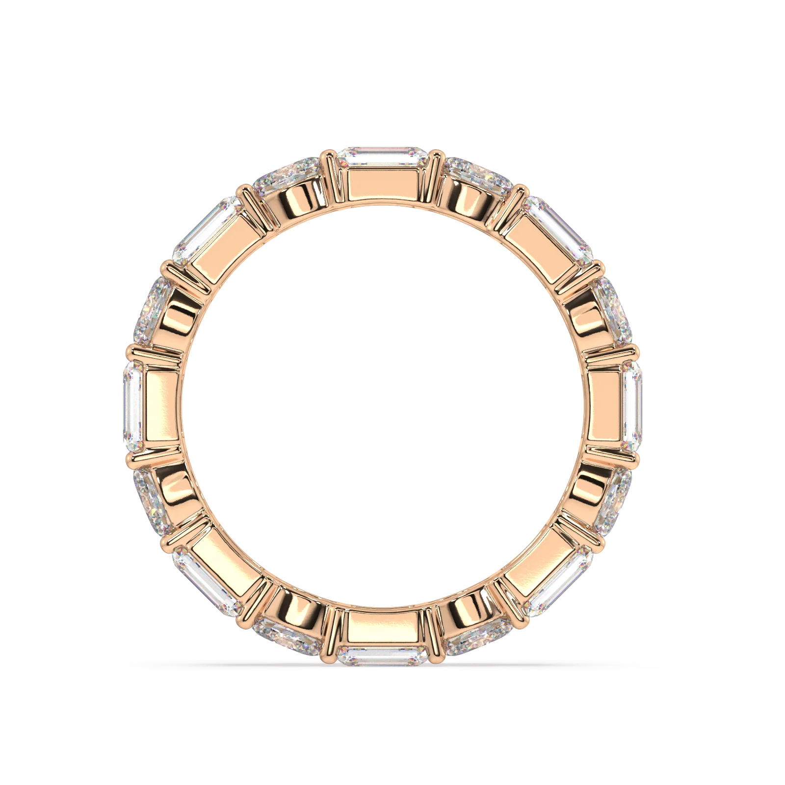 Lex Oval & Emerald Classic Eternity Bands - 3ct - Image 7