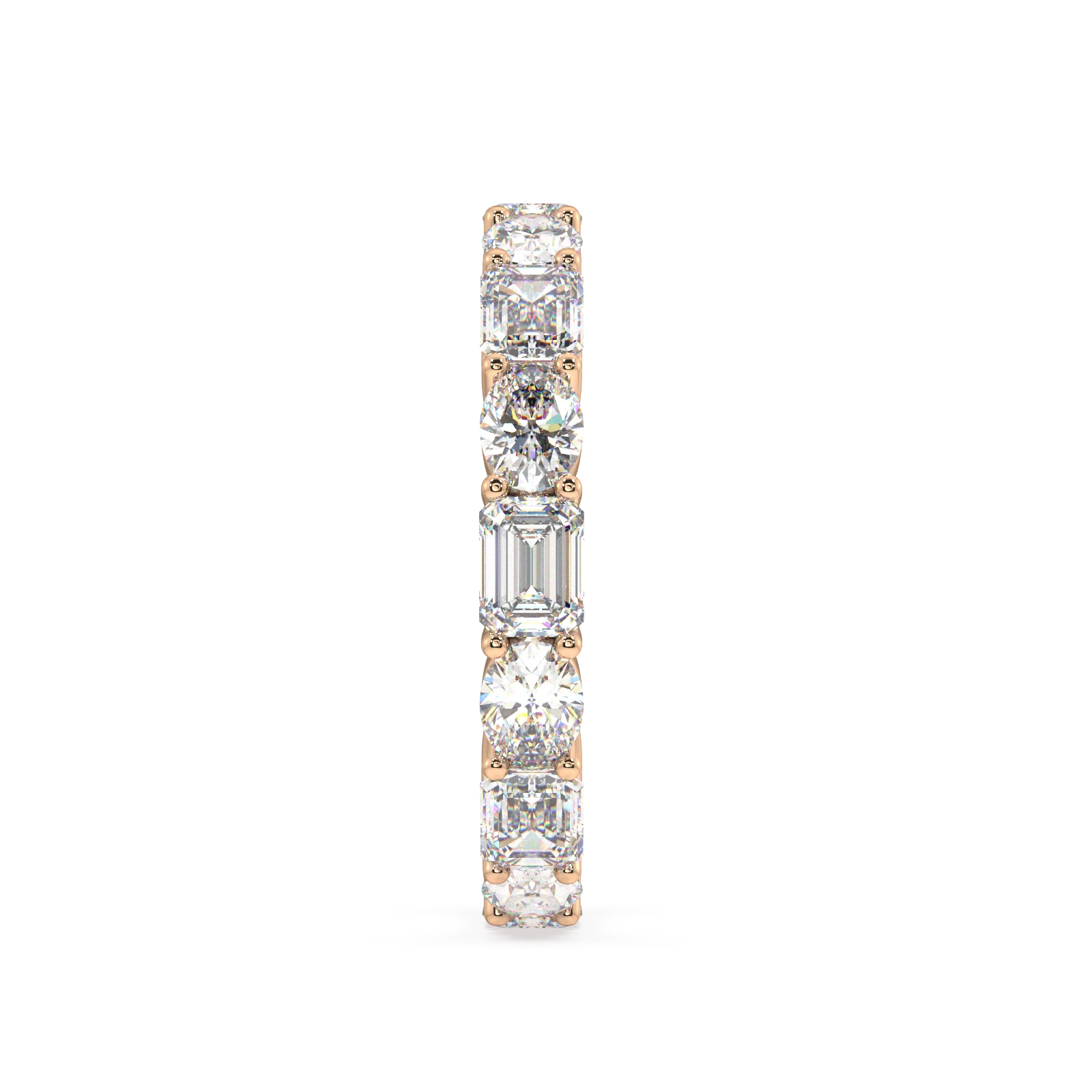 Lex Oval & Emerald Classic Eternity Bands - 3ct - Image 8