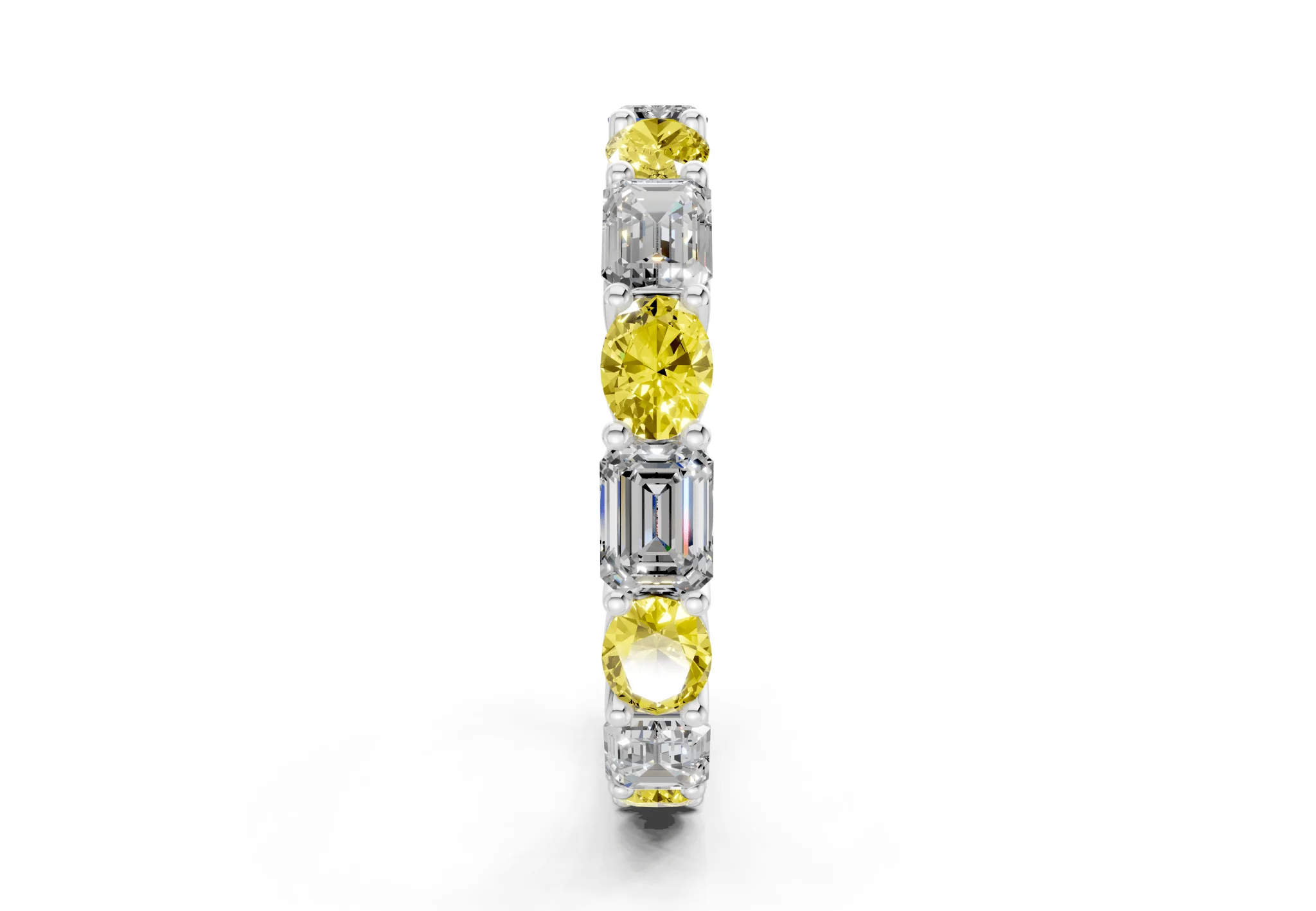 Lex Oval & Emerald Cut Yellow Diamond Eternity Band 3 Carat Total Wt. - Image 11