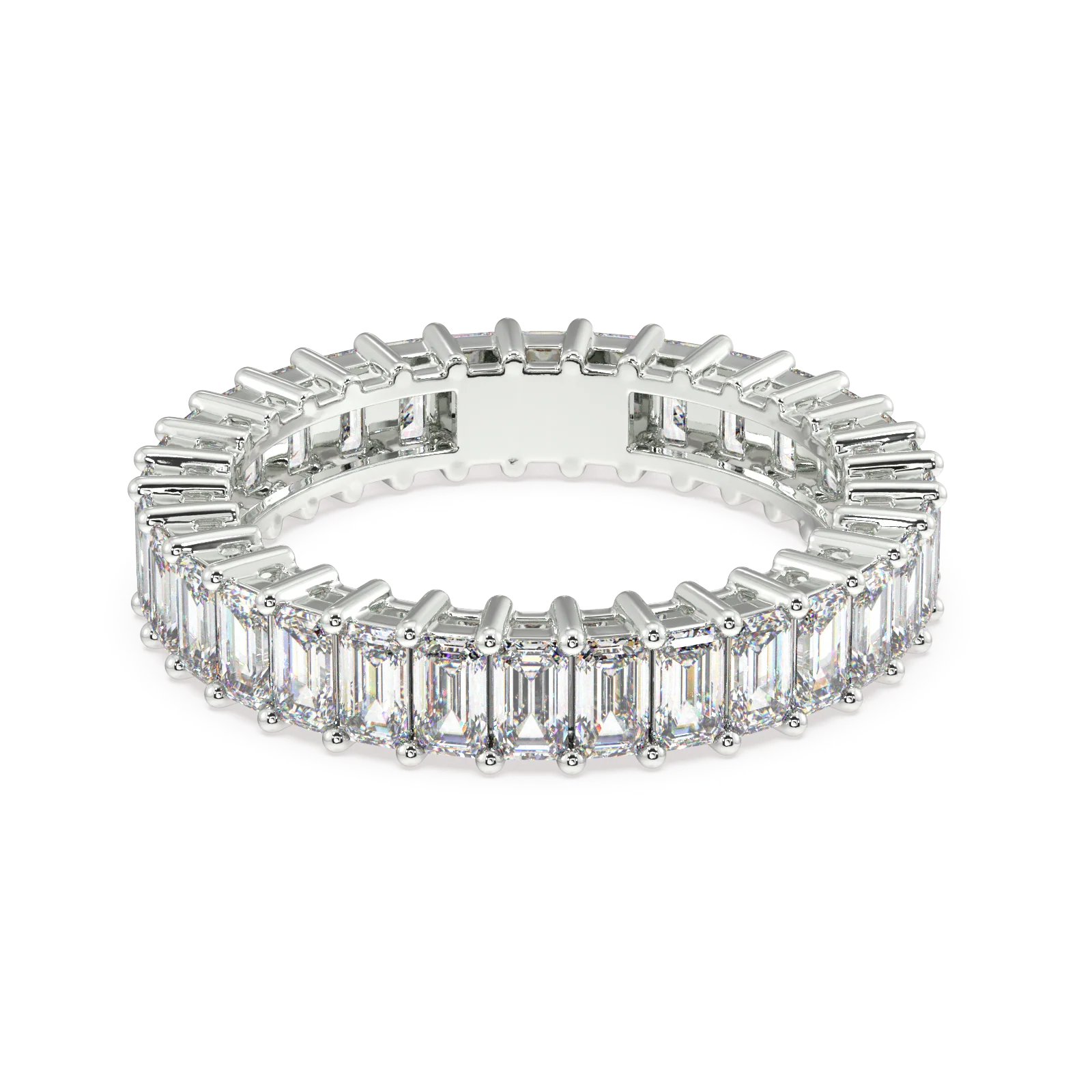 Melrose Emerald Classic Eternity Bands - 3ct - Image 11