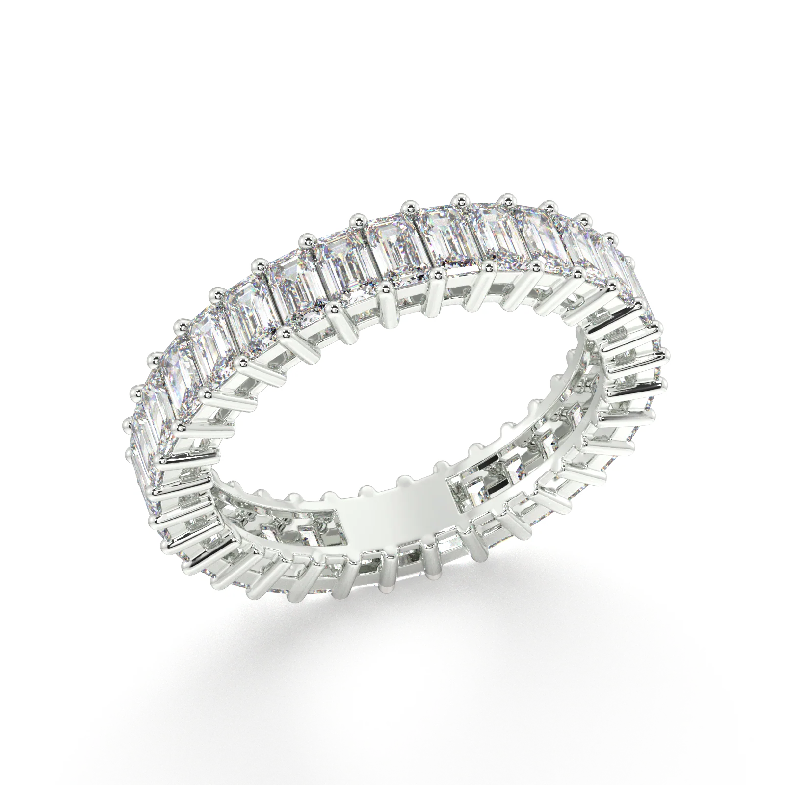 Melrose Emerald Classic Eternity Bands - 3ct - Image 12