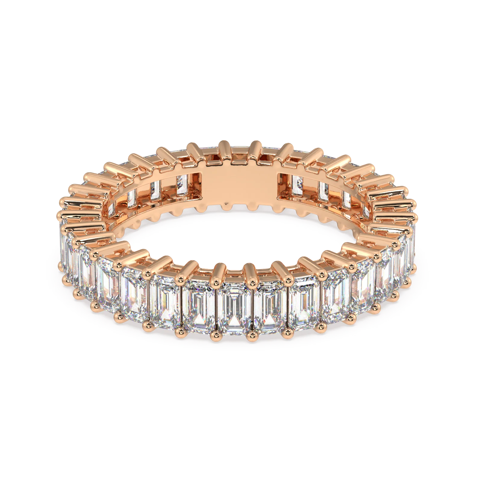 Melrose Emerald Classic Eternity Bands - 3ct - Image 6
