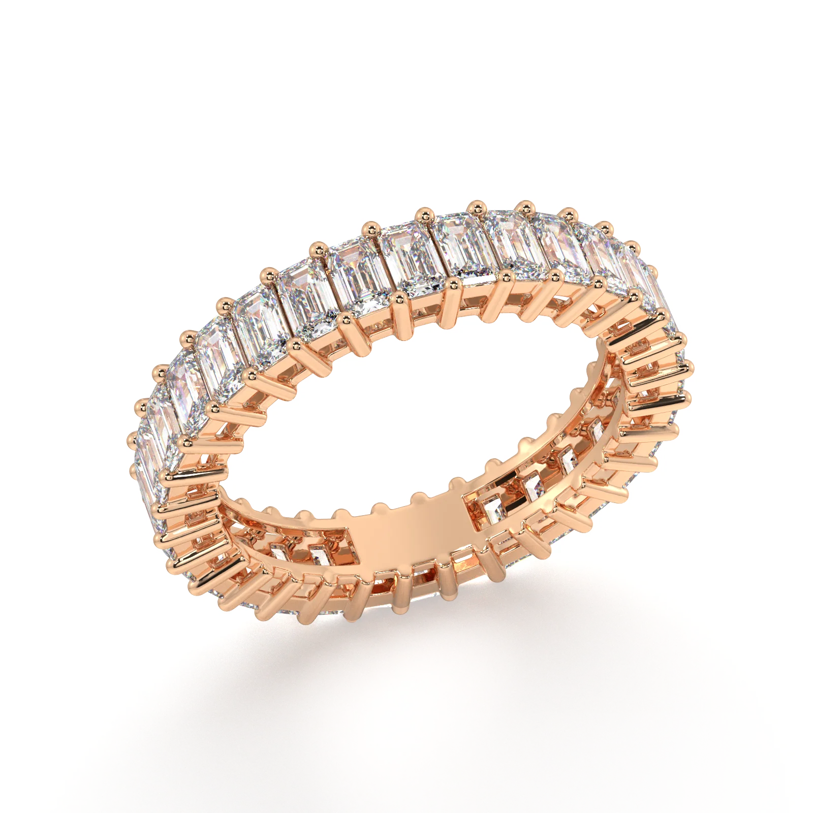 Melrose Emerald Classic Eternity Bands - 3ct - Image 7