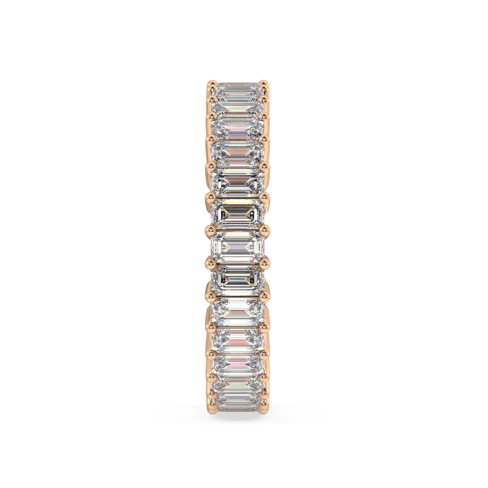 Melrose Emerald Classic Eternity Bands - 3ct - Image 9