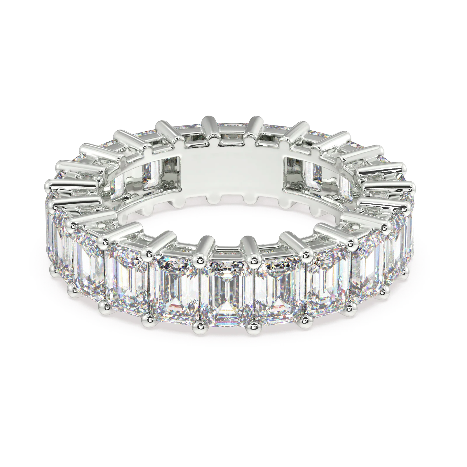 Melrose Emerald Classic Eternity Bands - 6ct - Image 11