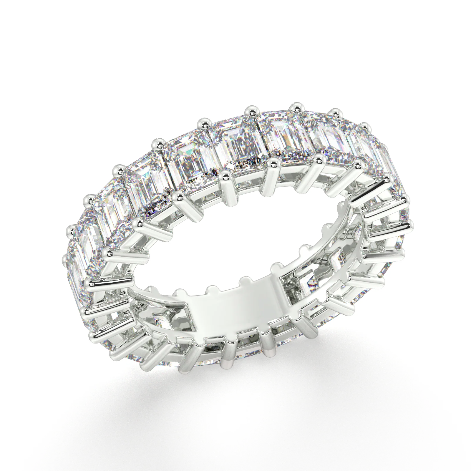 Melrose Emerald Classic Eternity Bands - 6ct - Image 17