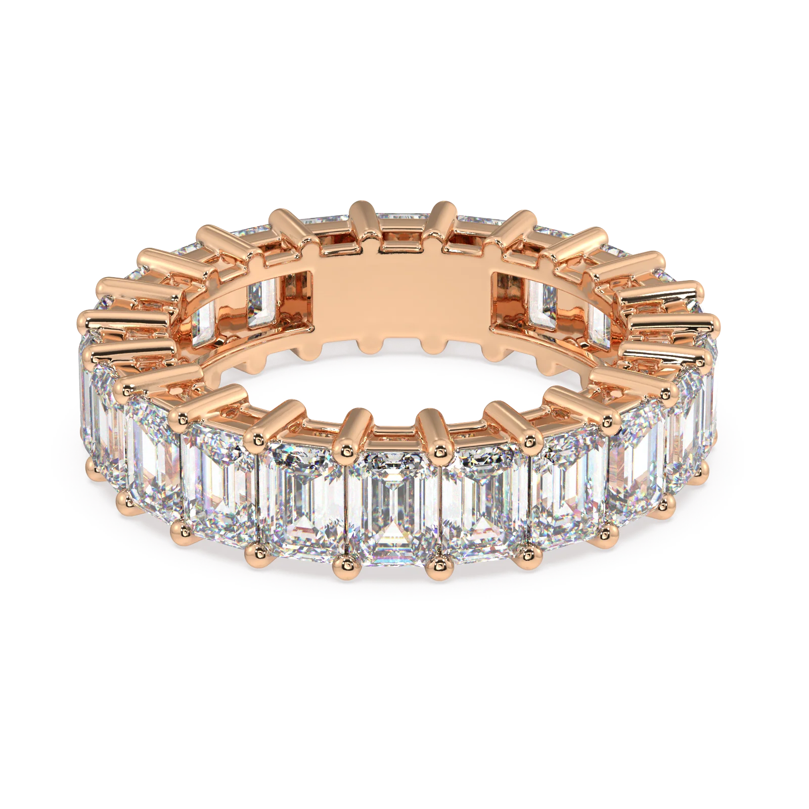 Melrose Emerald Classic Eternity Bands - 6ct - Image 6