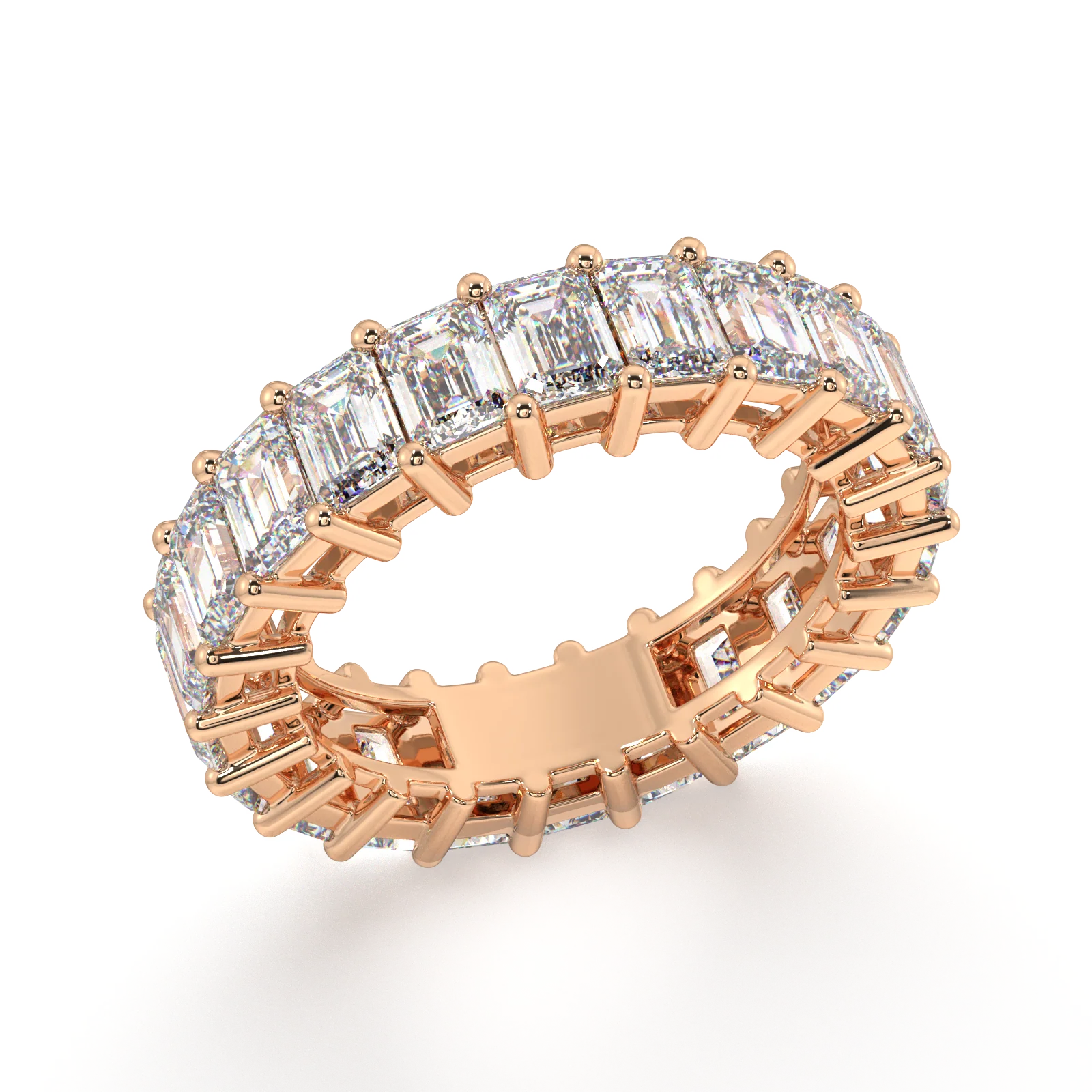 Melrose Emerald Classic Eternity Bands - 6ct - Image 7