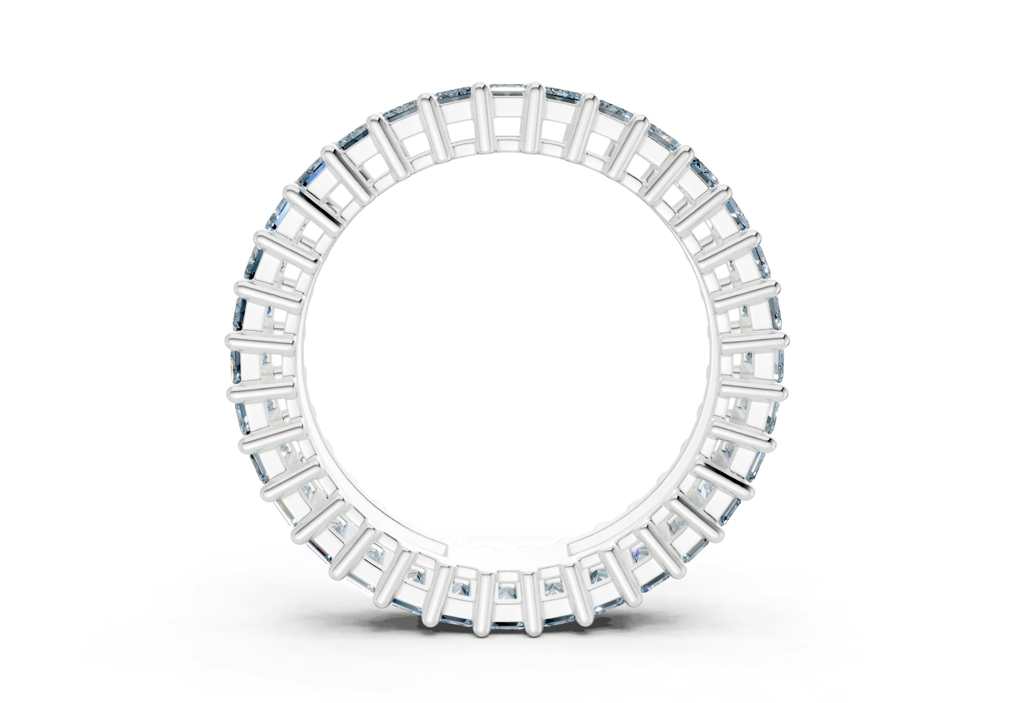 Melrose Emerald Cut Blue Diamond Eternity Band 8½ Carat Total Wt. - Image 10