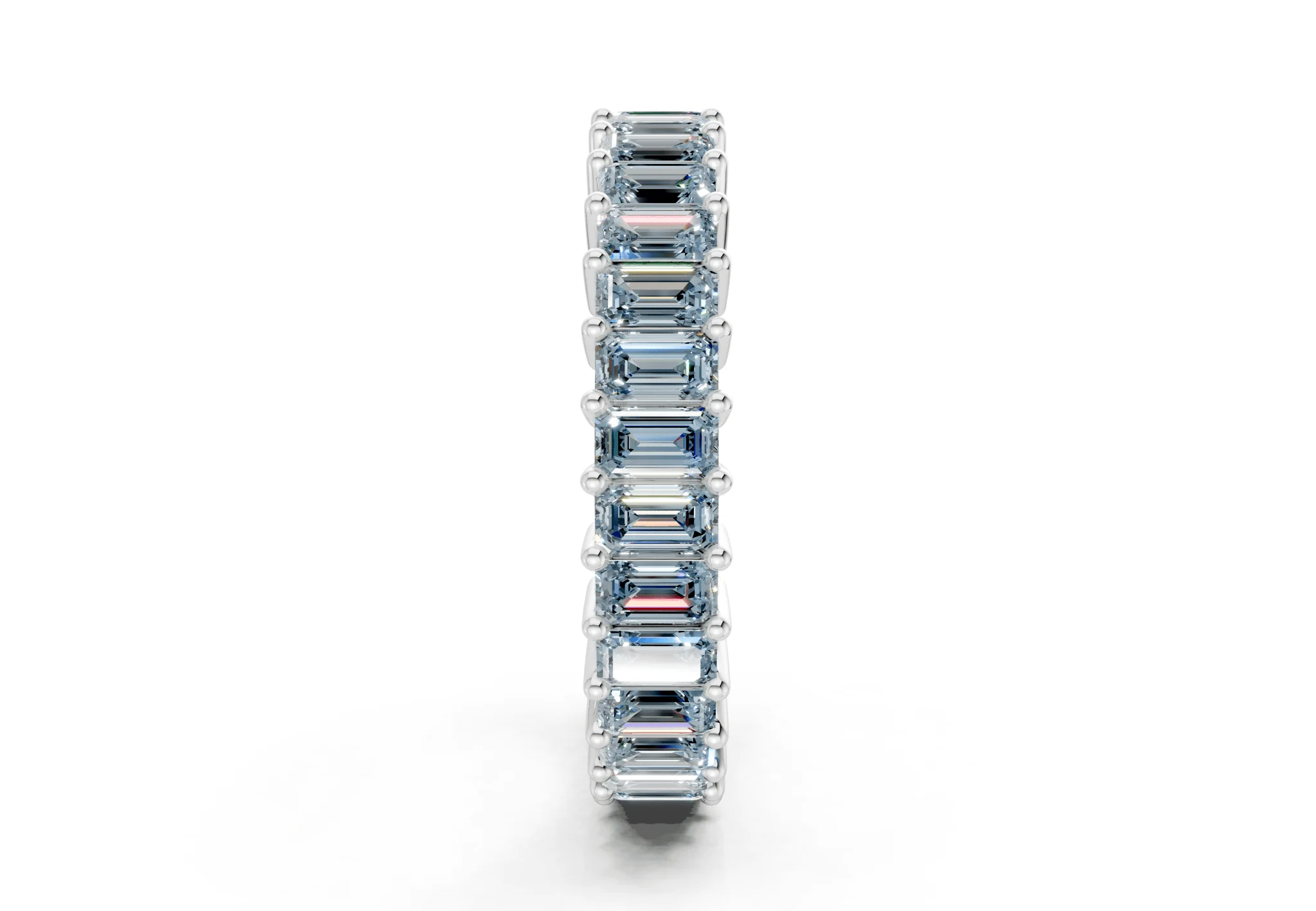 Melrose Emerald Cut Blue Diamond Eternity Band 8½ Carat Total Wt. - Image 11