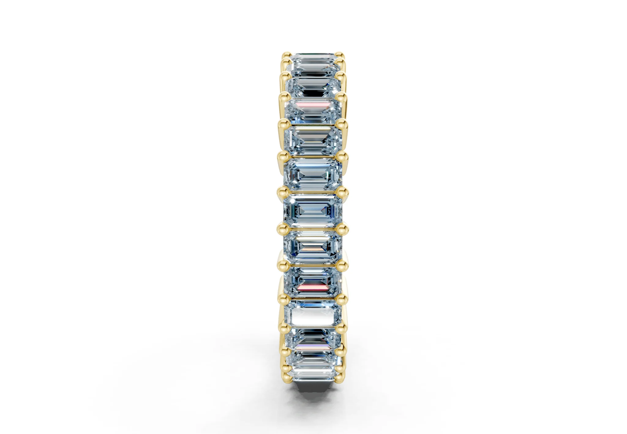 Melrose Emerald Cut Blue Diamond Eternity Band 8½ Carat Total Wt. - Image 3