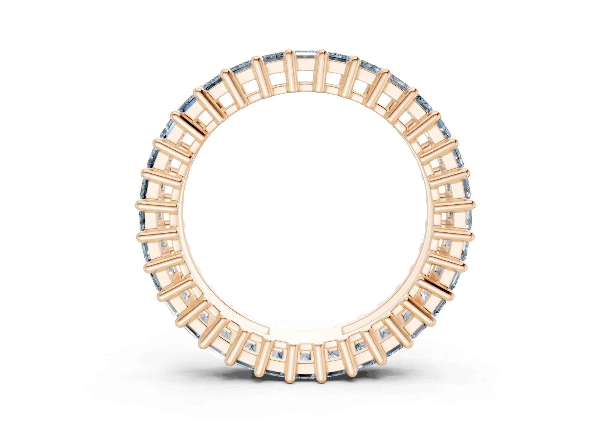 Melrose Emerald Cut Blue Diamond Eternity Band 8½ Carat Total Wt. - Image 6
