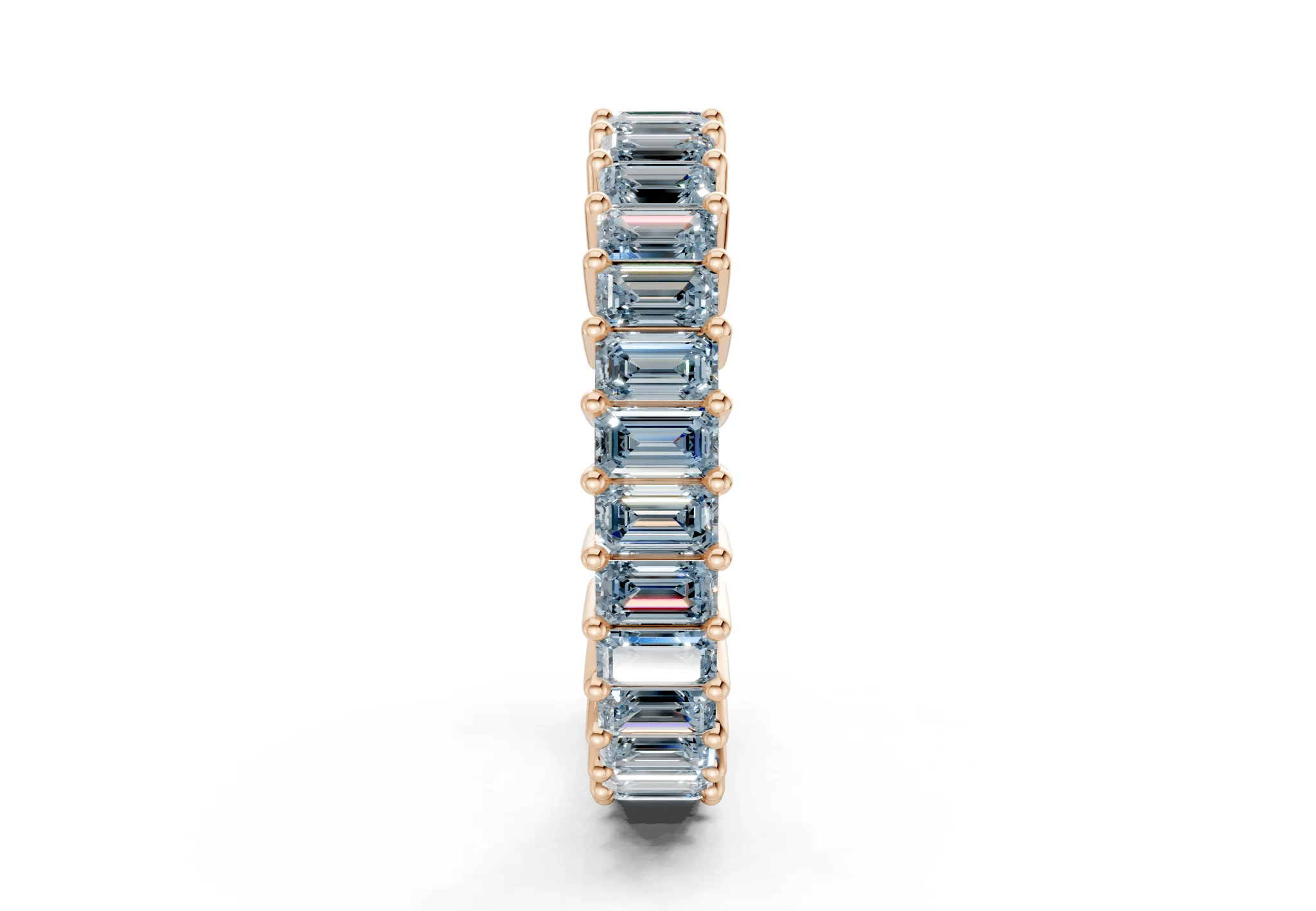 Melrose Emerald Cut Blue Diamond Eternity Band 8½ Carat Total Wt. - Image 7