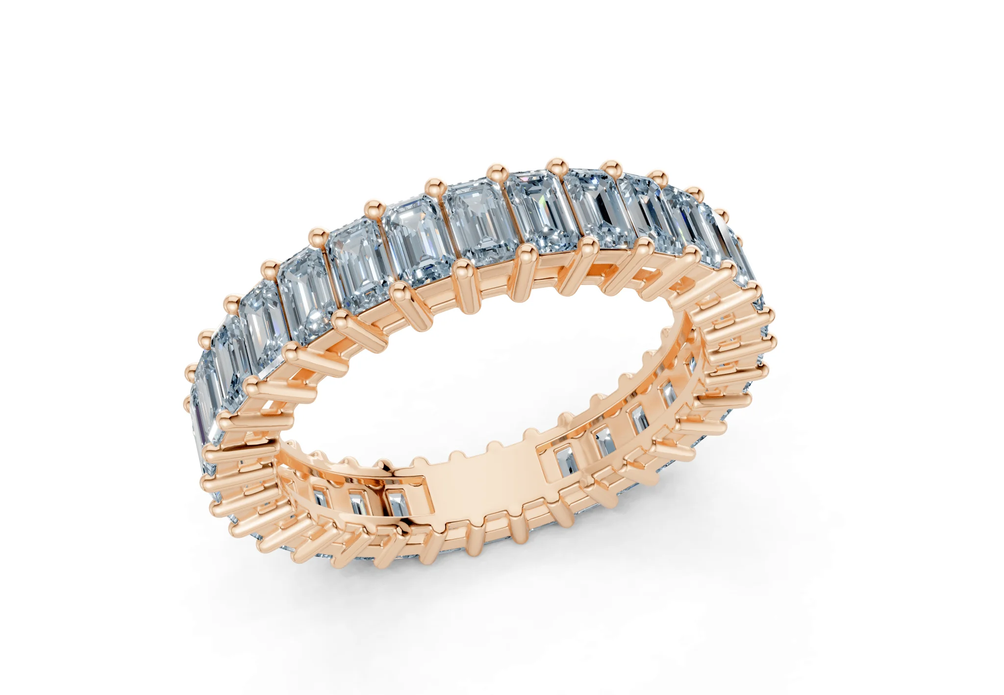 Melrose Emerald Cut Blue Diamond Eternity Band 8½ Carat Total Wt. - Image 8