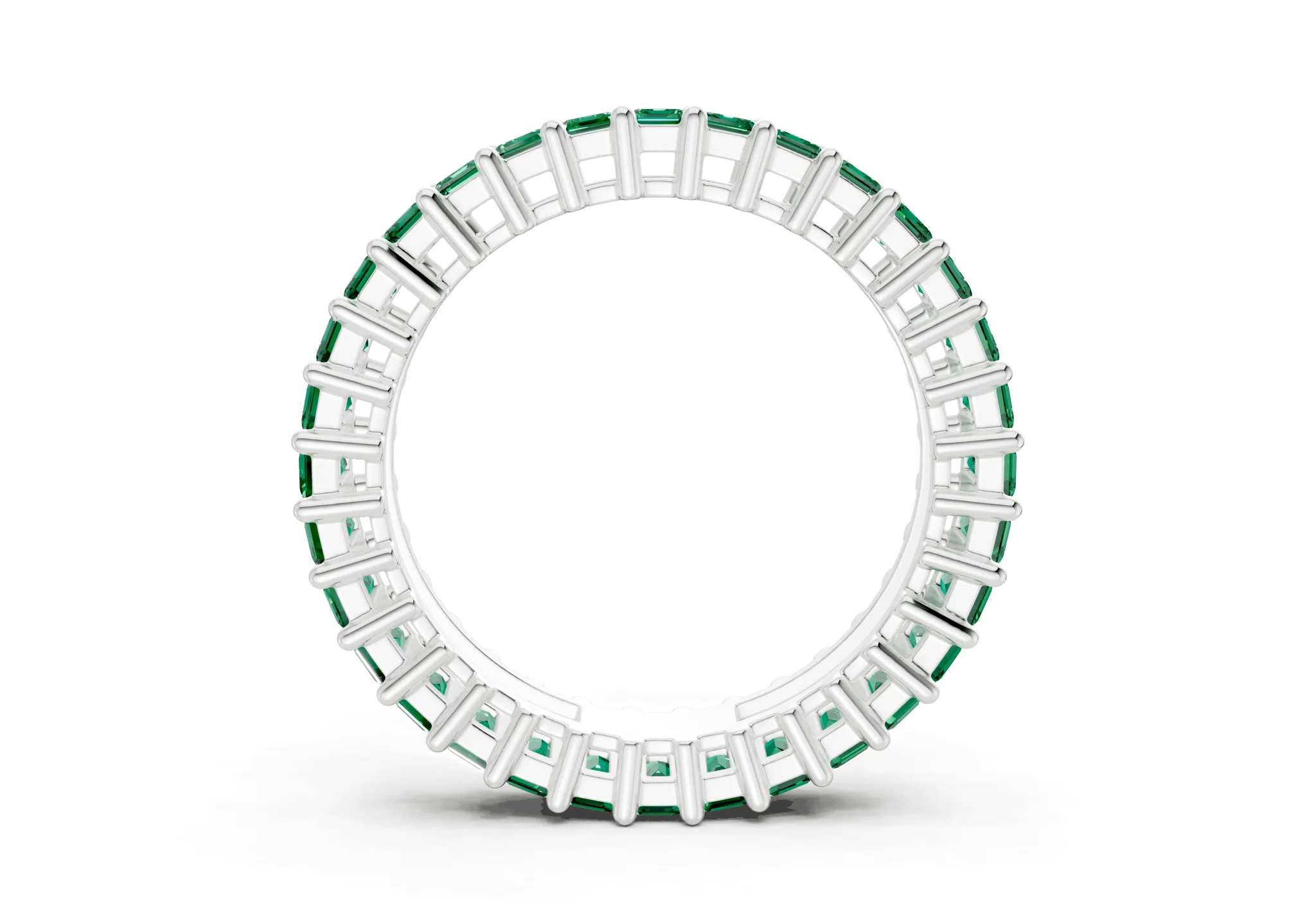 Melrose Emerald Cut Emerald Gemstone Eternity Band 8½ Carat Total Wt. - Image 10