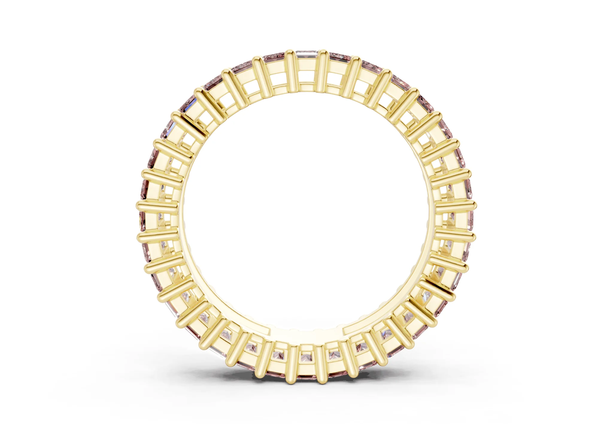Melrose Emerald Cut Pink Diamond Eternity Band 2½ Carat Total Wt. - Image 2