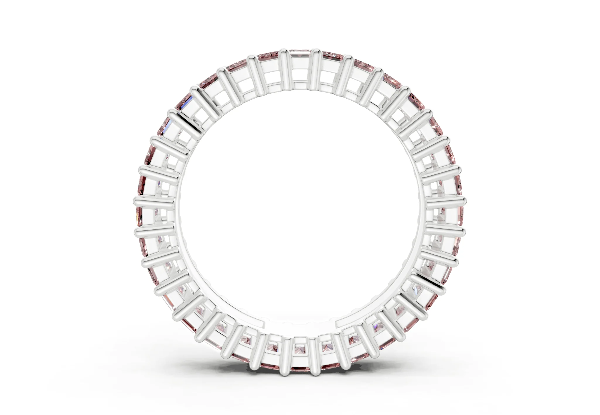 Melrose Emerald Cut Pink Diamond Eternity Band 6 Carat Total Wt. - Image 10