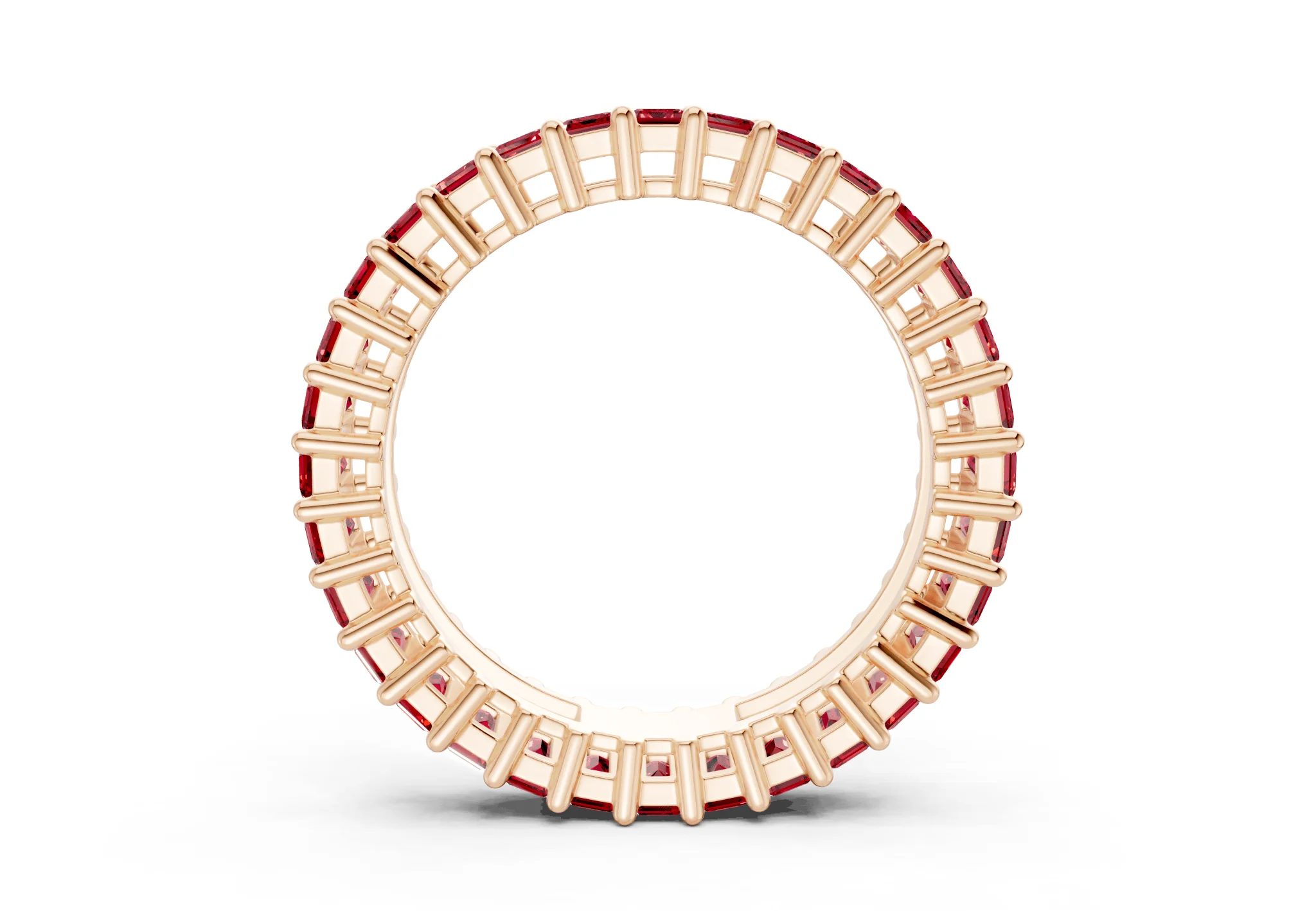 Melrose Emerald Cut Ruby Gemstone Eternity Band 2½ Carat Total Wt. - Image 6