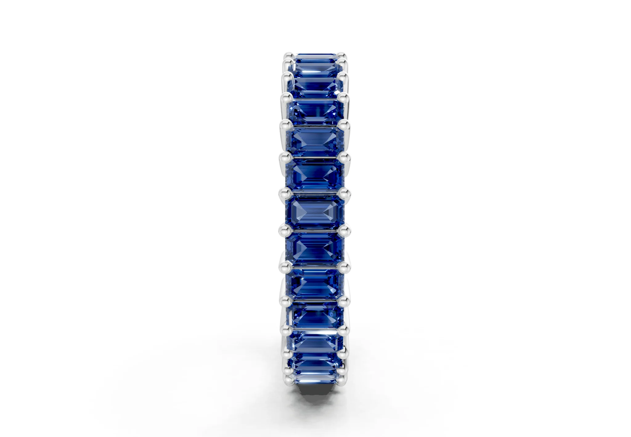 Melrose Emerald Cut Sapphire Gemstone Eternity Band 2½ Carat Total Wt. - Image 11