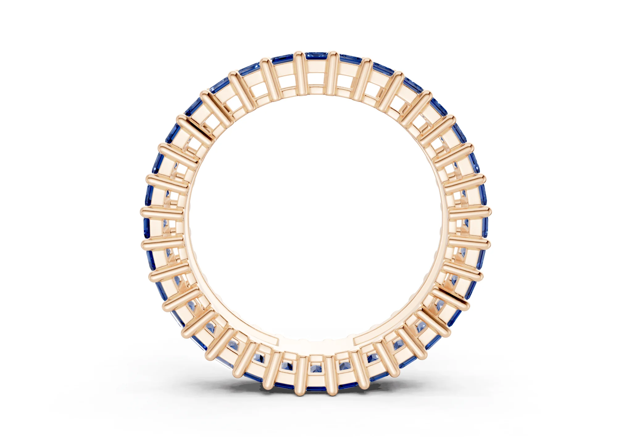 Melrose Emerald Cut Sapphire Gemstone Eternity Band 8½ Carat Total Wt. - Image 6
