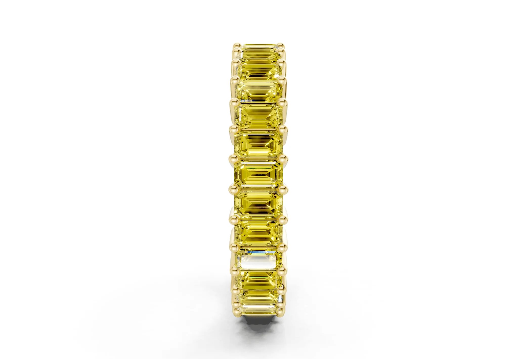 Melrose Emerald Cut Yellow Diamond Eternity Band 2½ Carat Total Wt. - Image 3