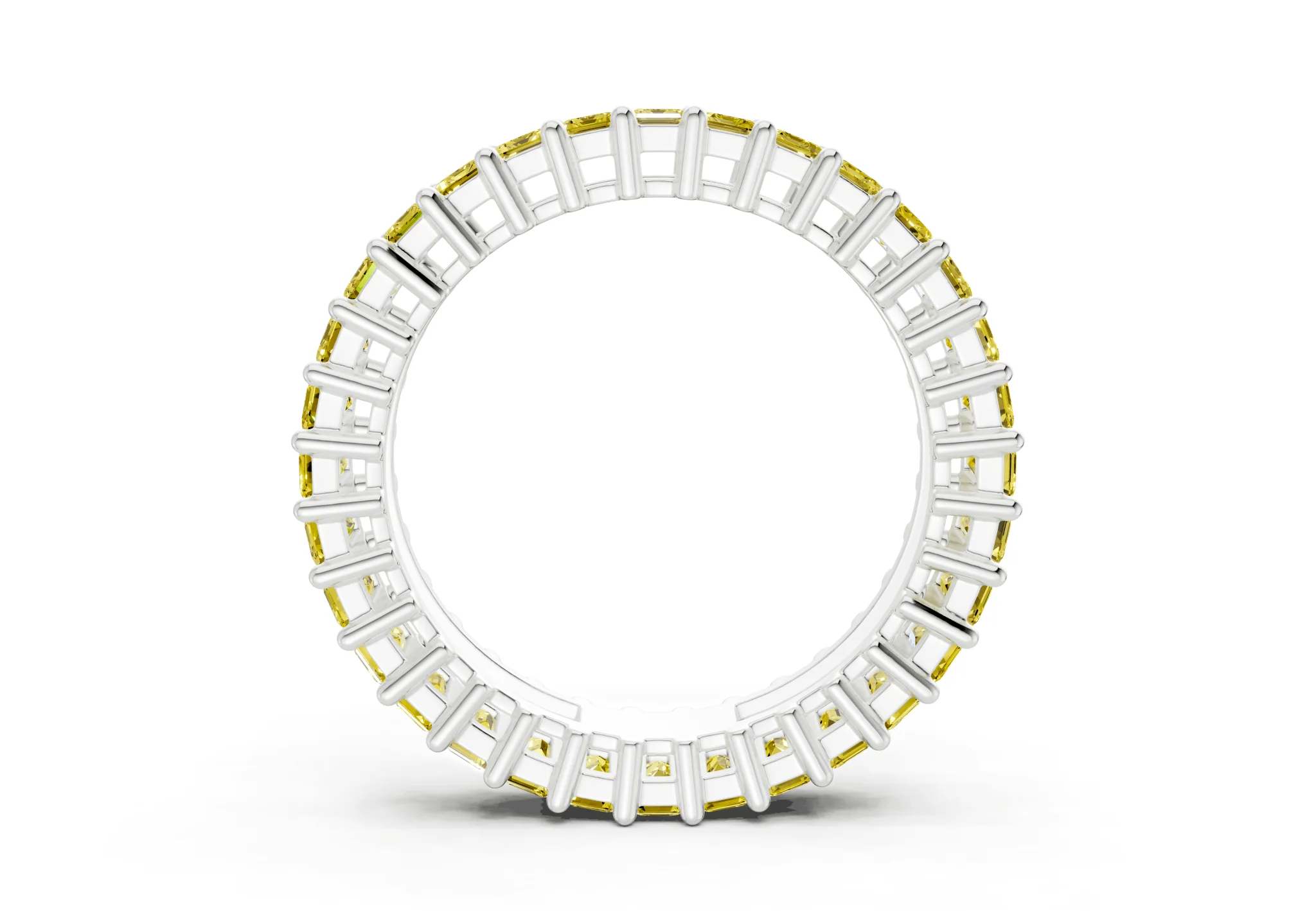 Melrose Emerald Cut Yellow Diamond Eternity Band 6 Carat Total Wt. - Image 10