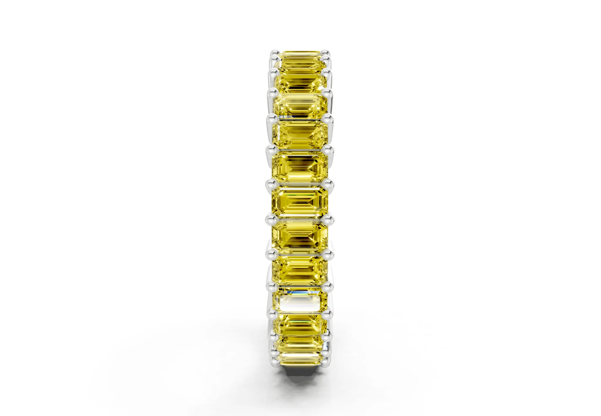 Melrose Emerald Cut Yellow Diamond Eternity Band 6 Carat Total Wt. - Image 11