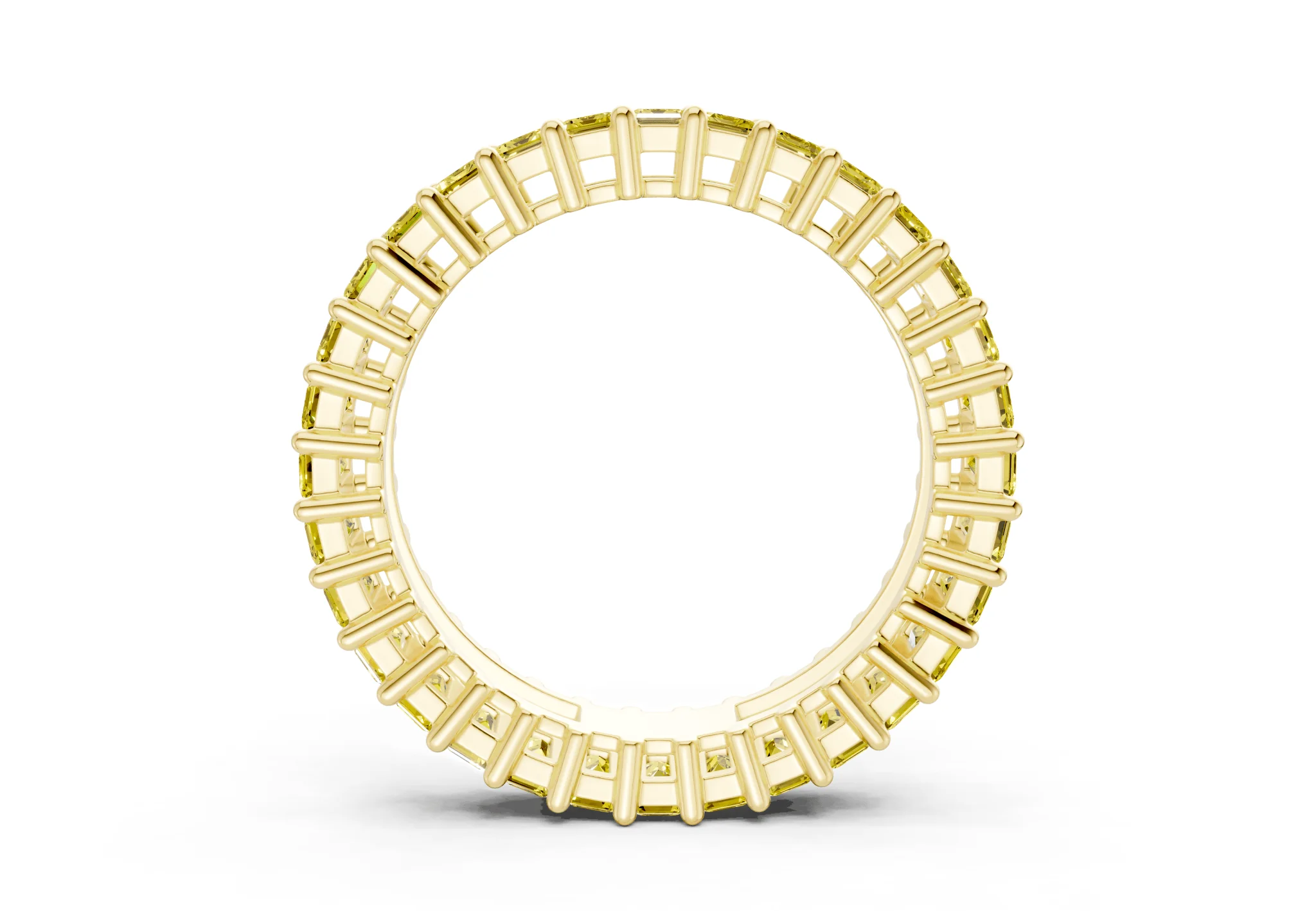 Melrose Emerald Cut Yellow Diamond Eternity Band 6 Carat Total Wt. - Image 2