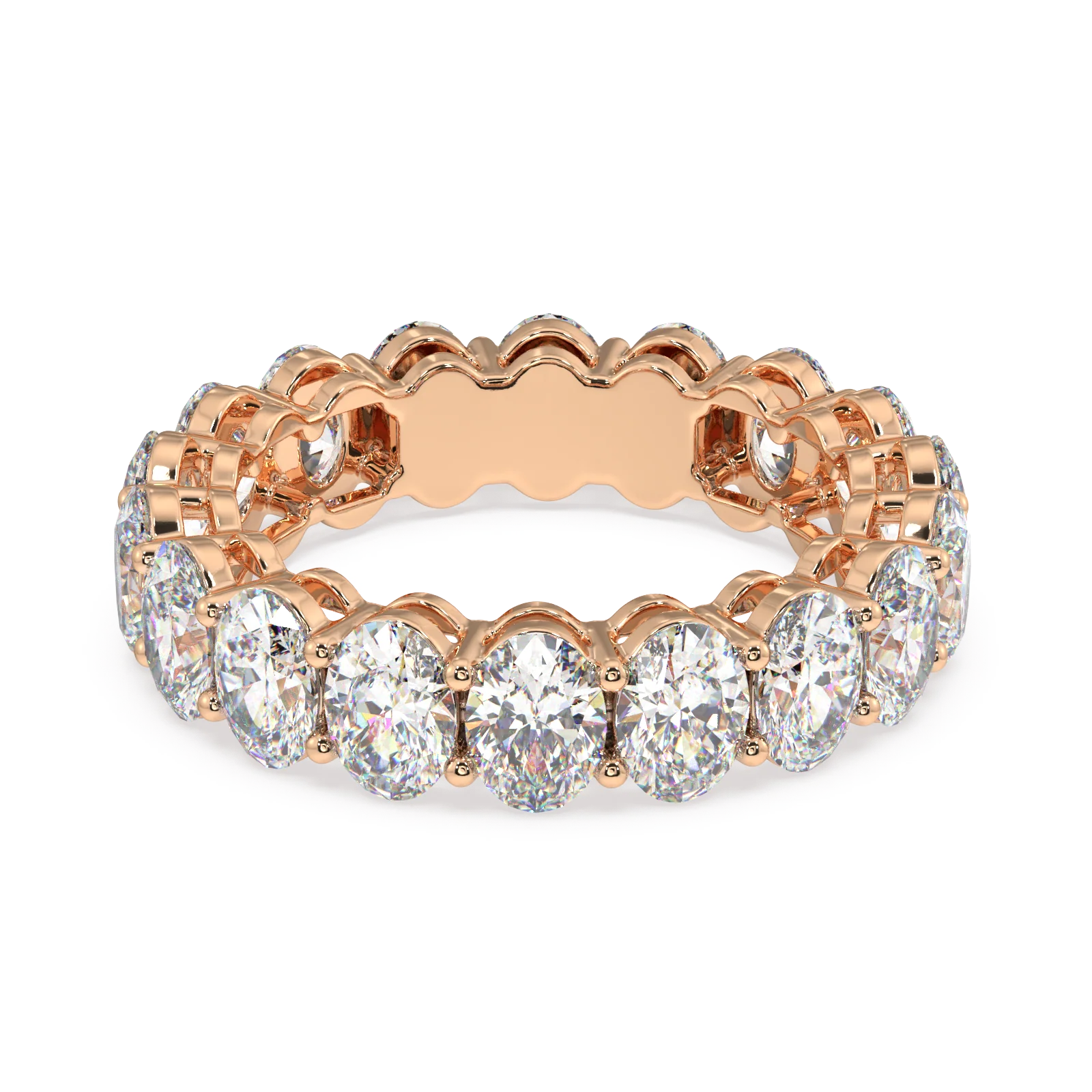 Melrose Oval Classic Eternity Bands - 6ct - Image 6