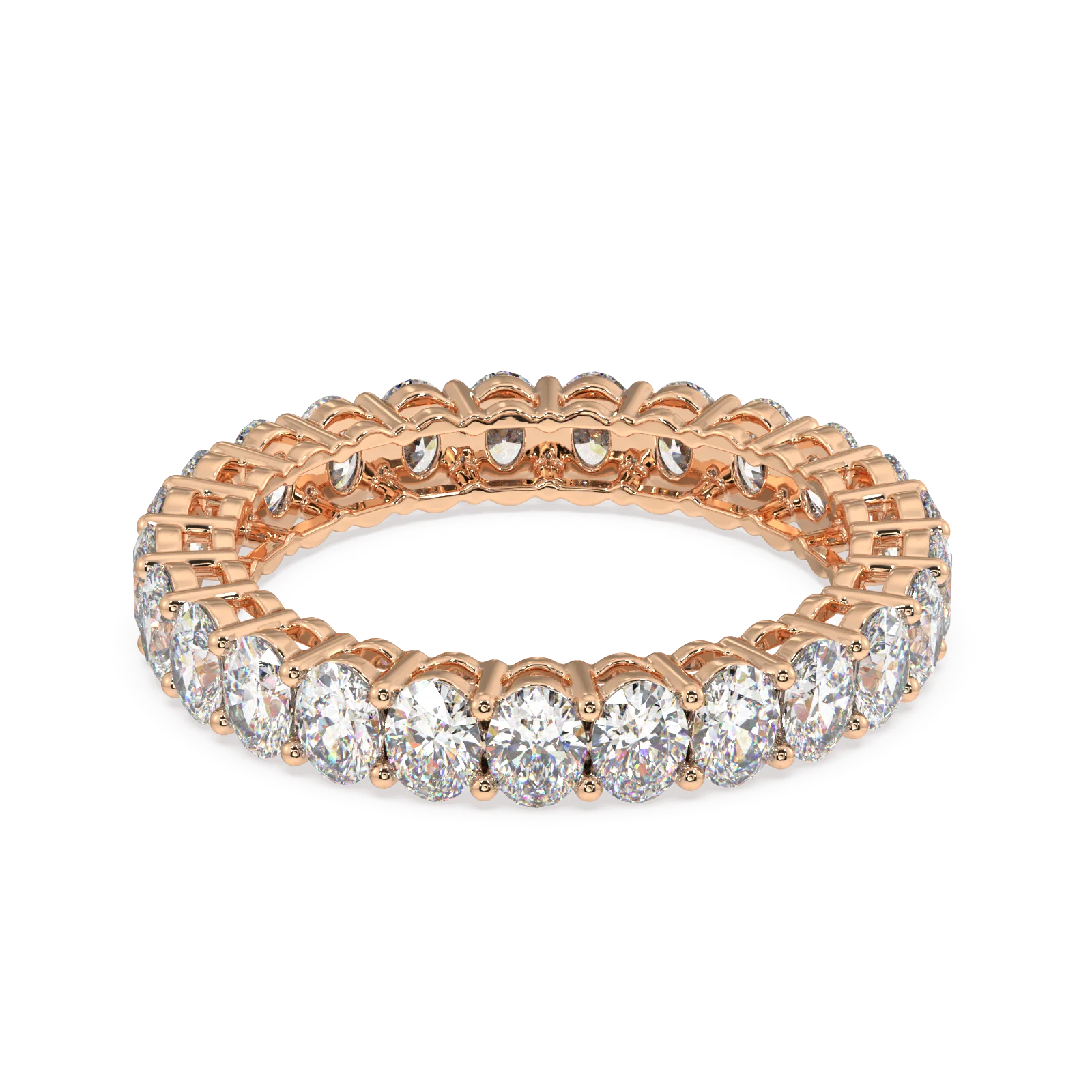 Melrose Oval Classic Eternity Bands - 3ct - Image 6