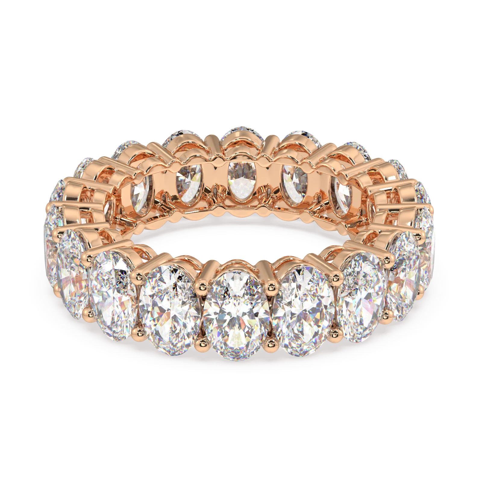 Melrose Oval Classic Eternity Bands - 7ct - Image 6