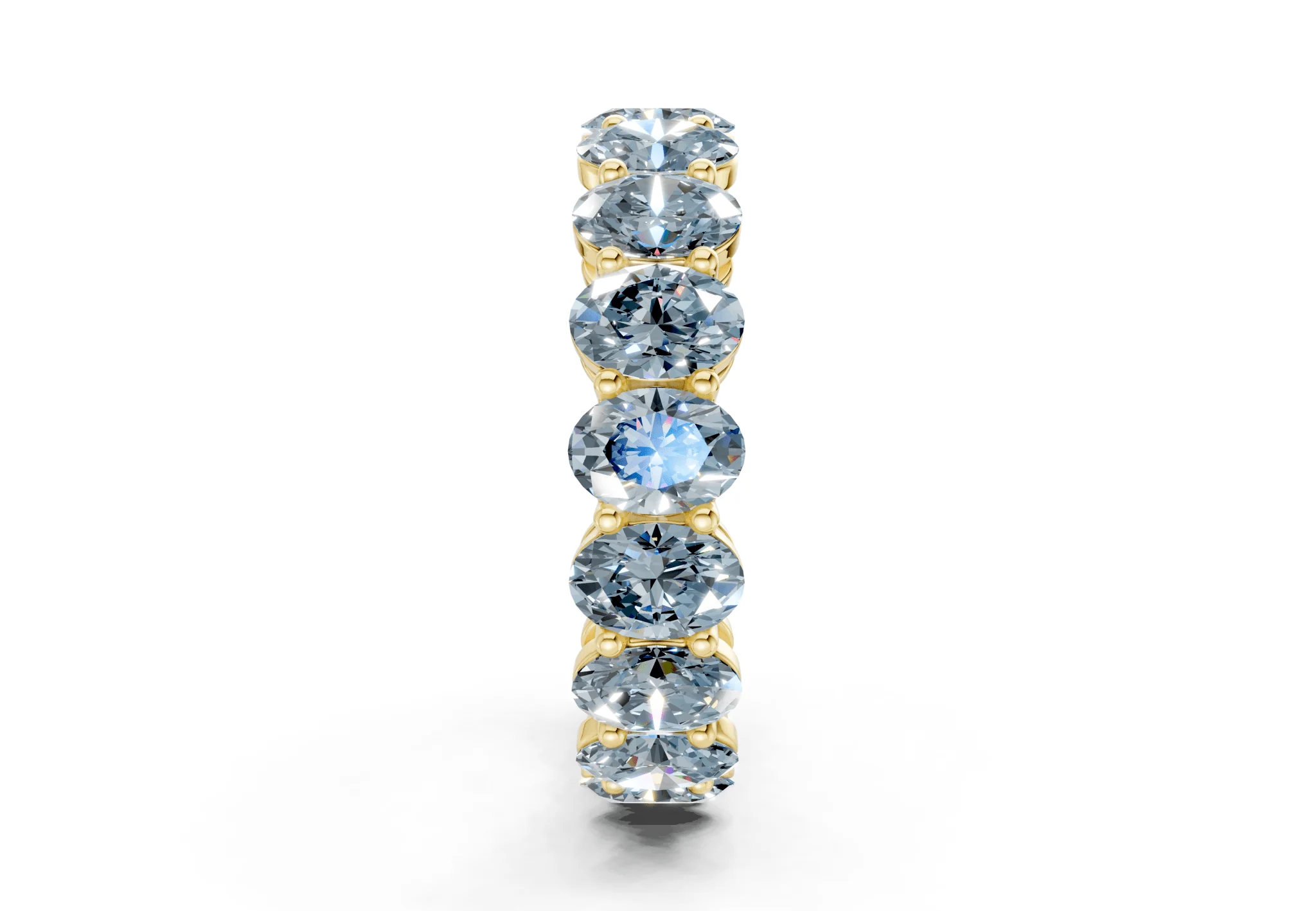 Melrose Oval Cut Blue Diamond Eternity Band 2½ Carat Total Wt. - Image 3