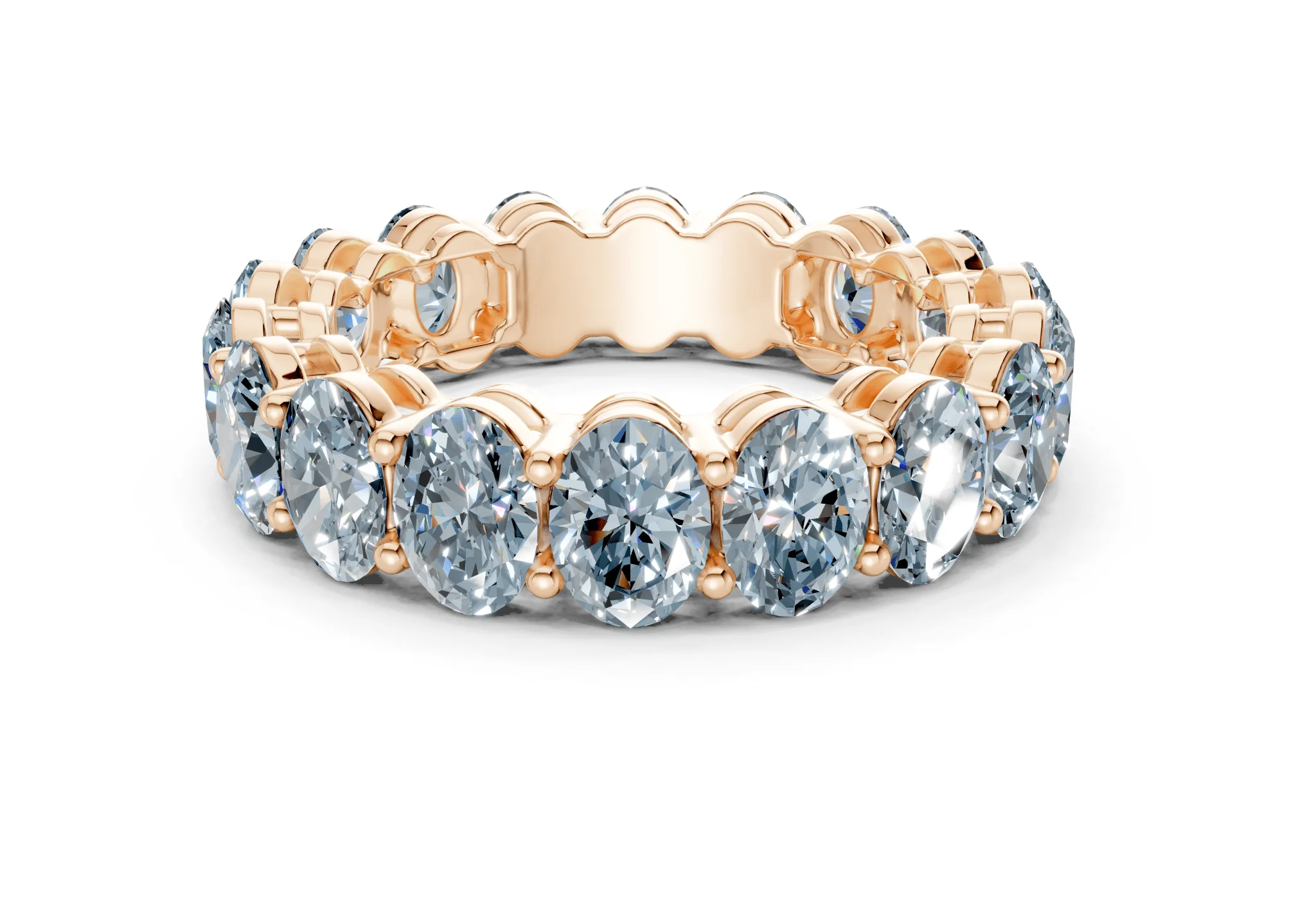 Melrose Oval Cut Blue Diamond Eternity Band 2½ Carat Total Wt. - Image 5