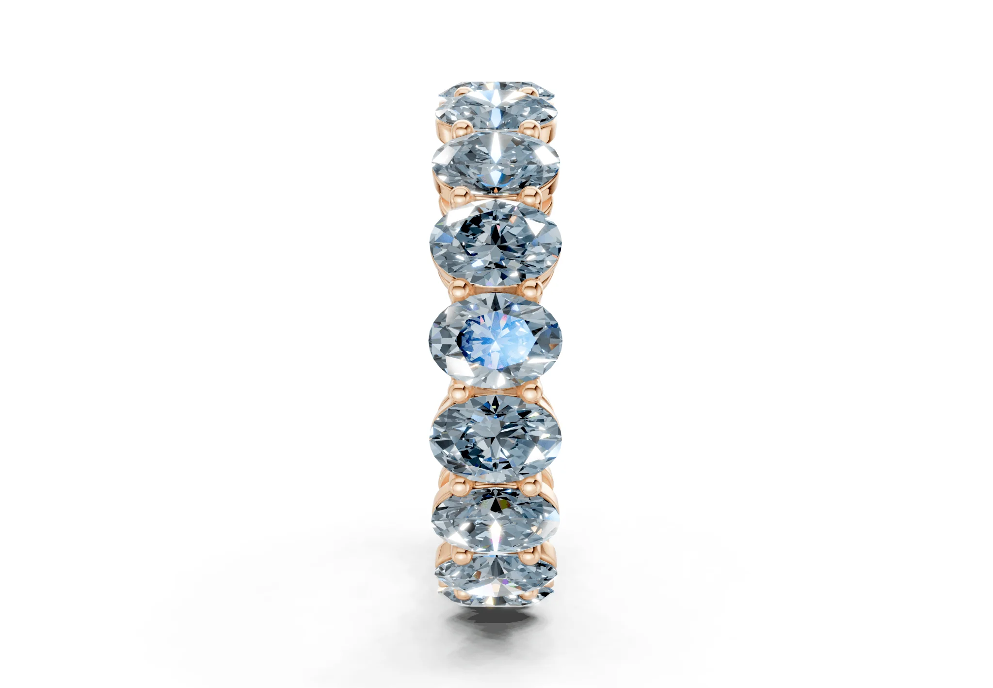 Melrose Oval Cut Blue Diamond Eternity Band 2½ Carat Total Wt. - Image 7