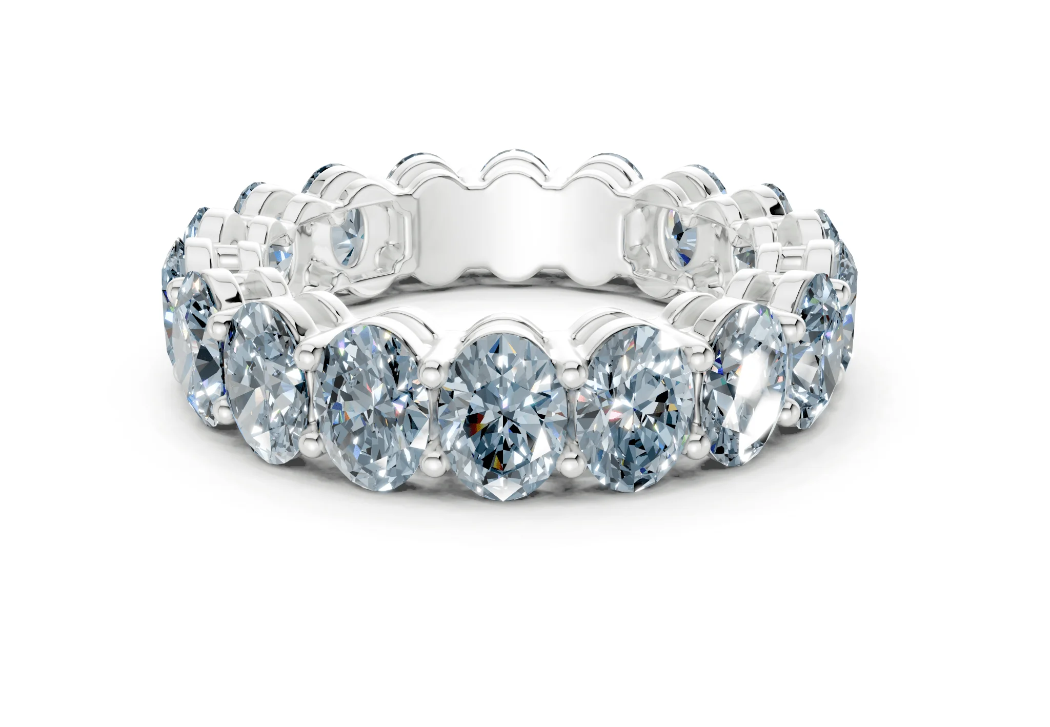 Melrose Oval Cut Blue Diamond Eternity Band 2½ Carat Total Wt. - Image 9