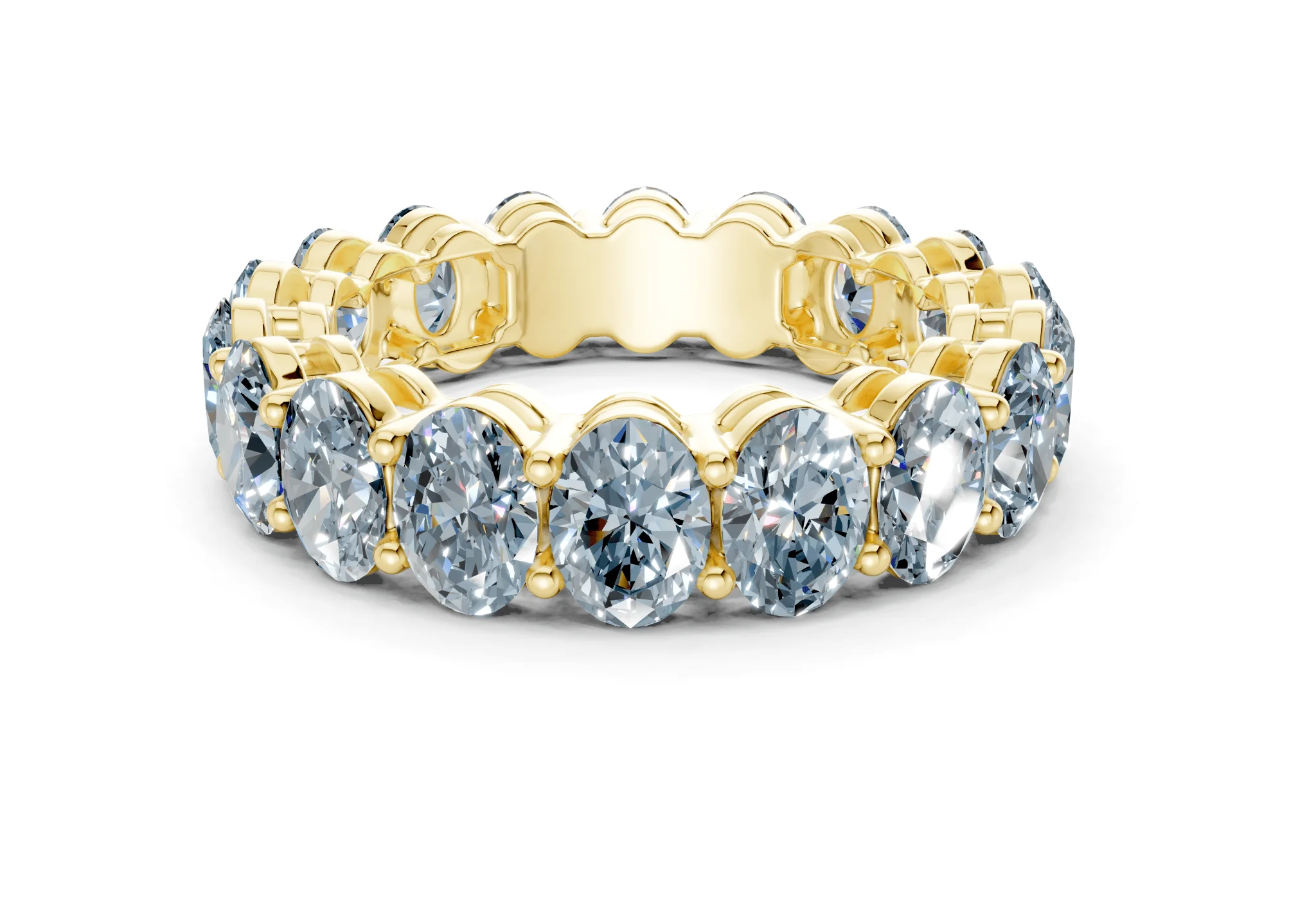 Melrose Oval Cut Blue Diamond Eternity Band 6½ Carat Total Wt.