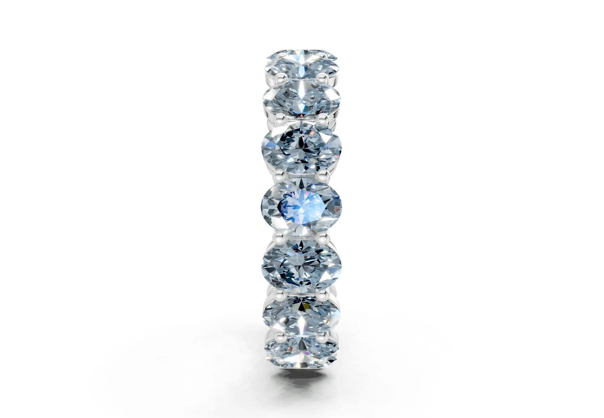 Melrose Oval Cut Blue Diamond Eternity Band 6½ Carat Total Wt. - Image 11
