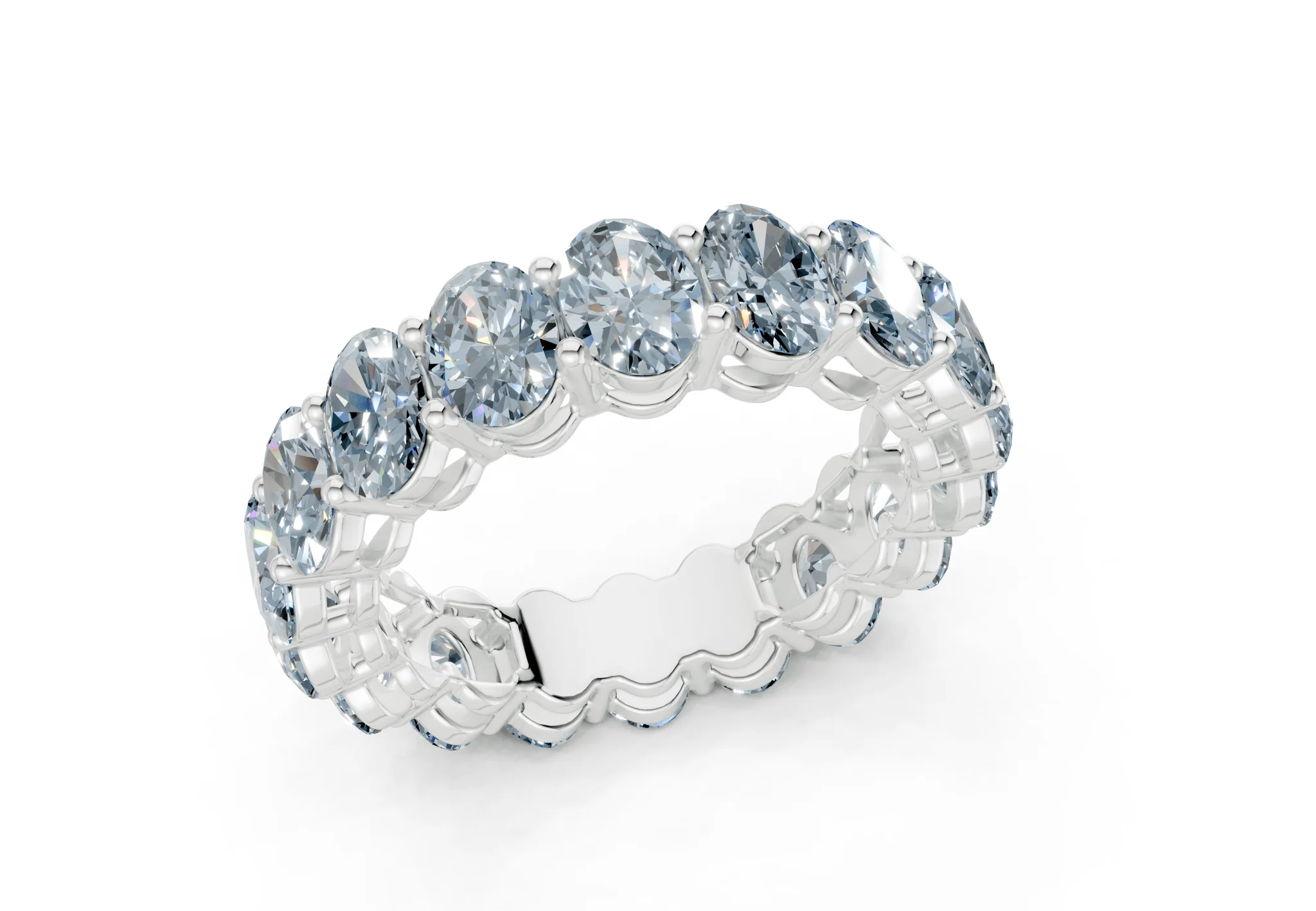 Melrose Oval Cut Blue Diamond Eternity Band 6½ Carat Total Wt. - Image 12
