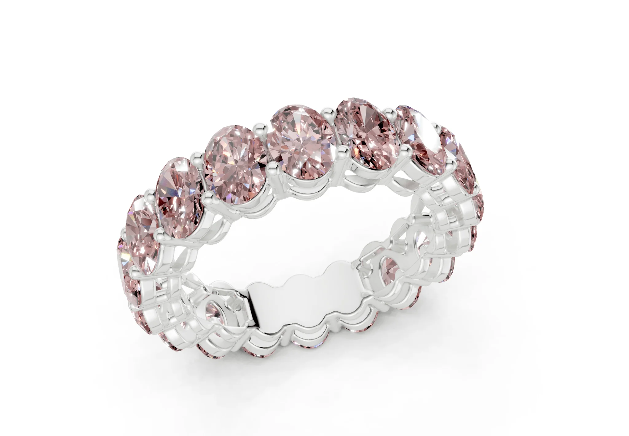Melrose Oval Cut Pink Diamond Eternity Band 5½ Carat Total Wt. - Image 12