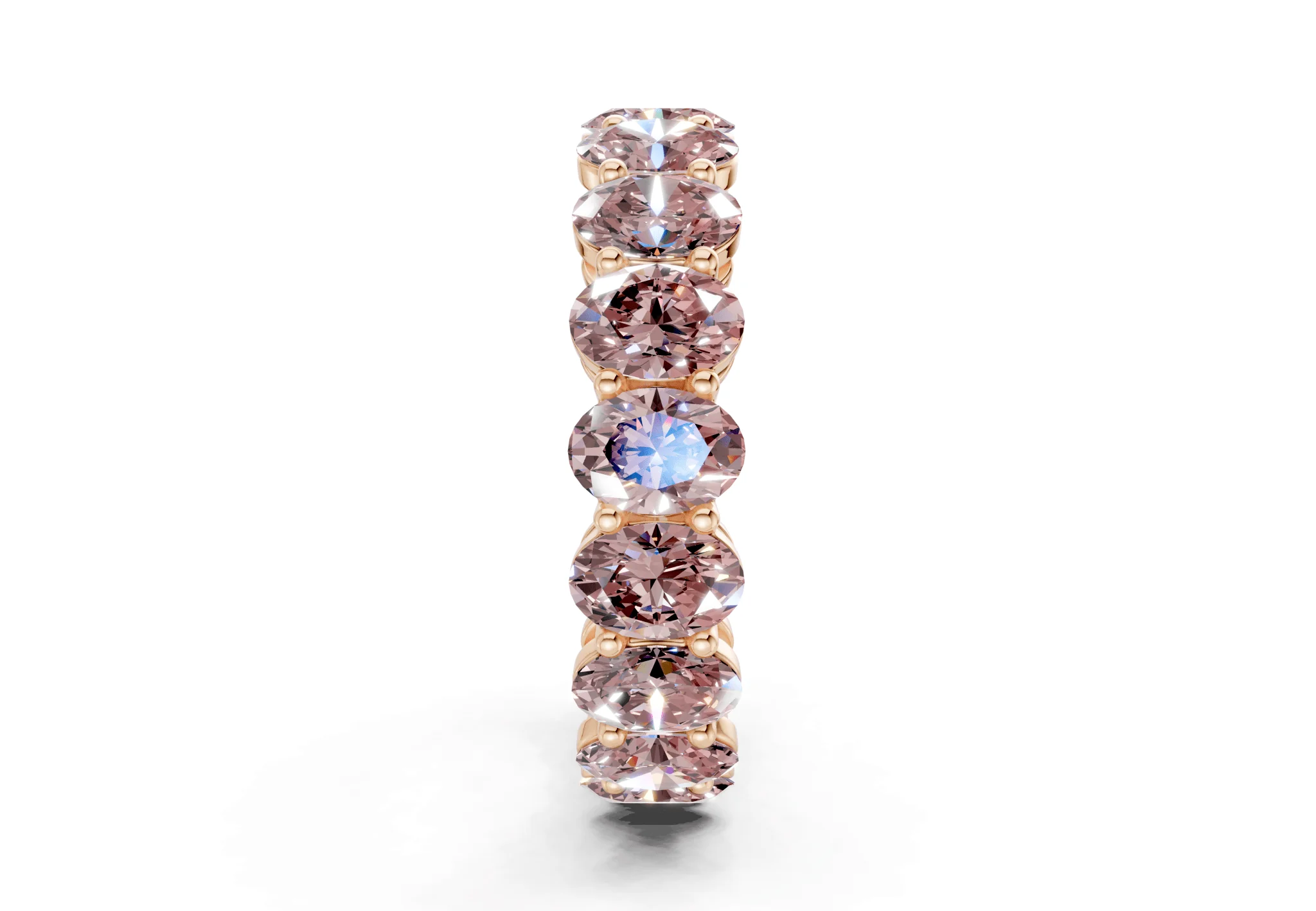 Melrose Oval Cut Pink Diamond Eternity Band 5½ Carat Total Wt. - Image 7