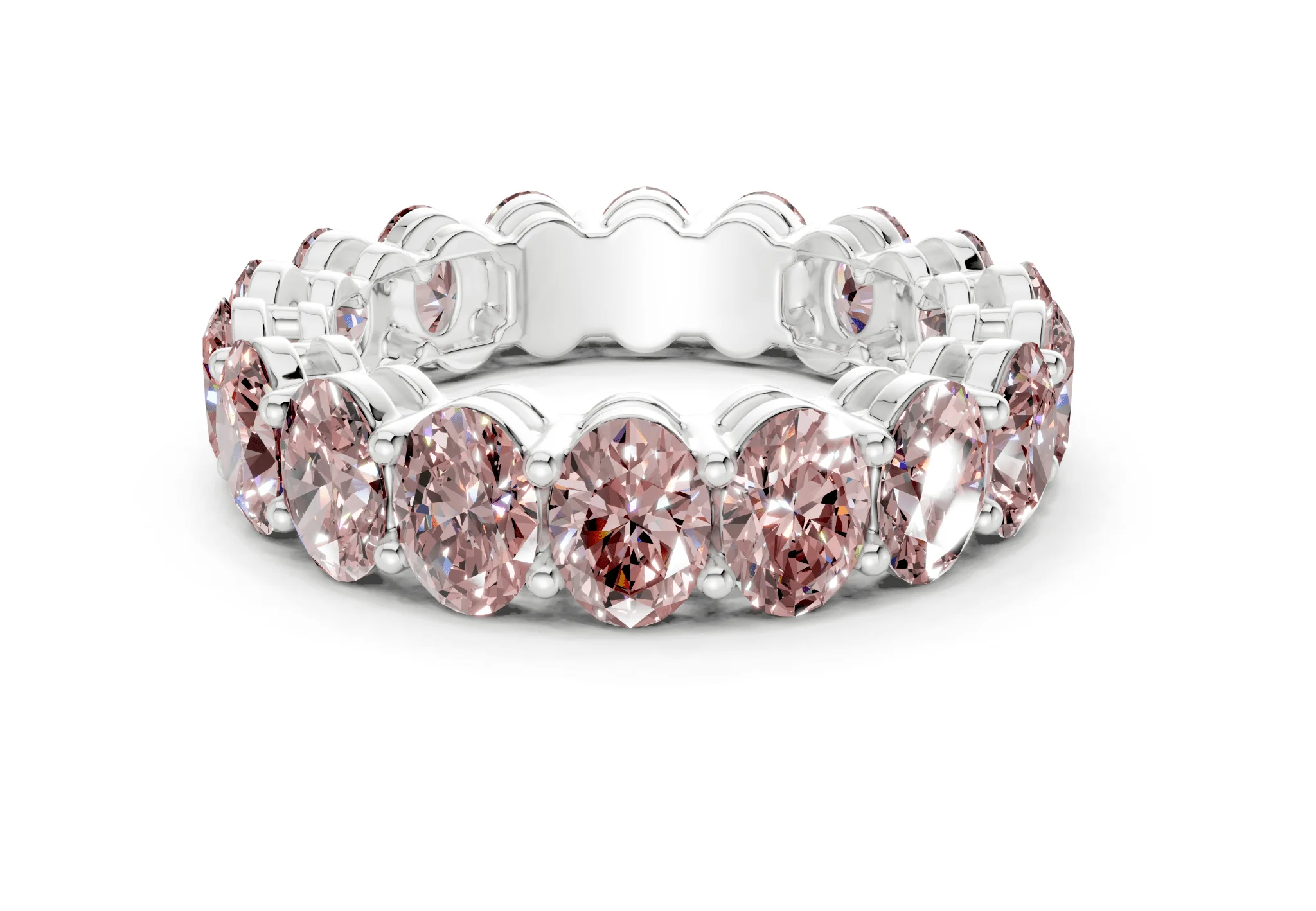 Melrose Oval Cut Pink Diamond Eternity Band 5½ Carat Total Wt. - Image 9