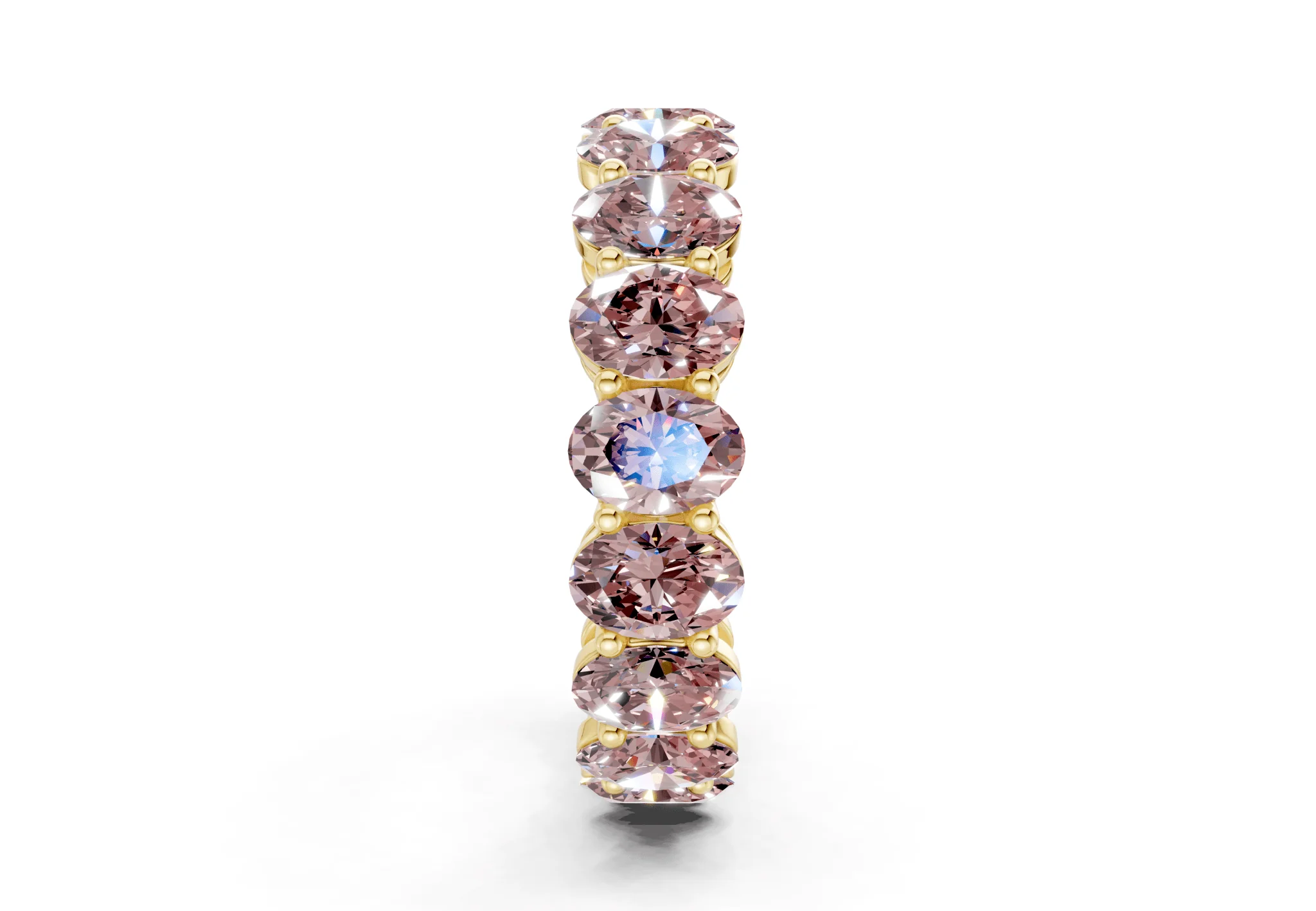 Melrose Oval Cut Pink Diamond Eternity Band 6½ Carat Total Wt. - Image 3