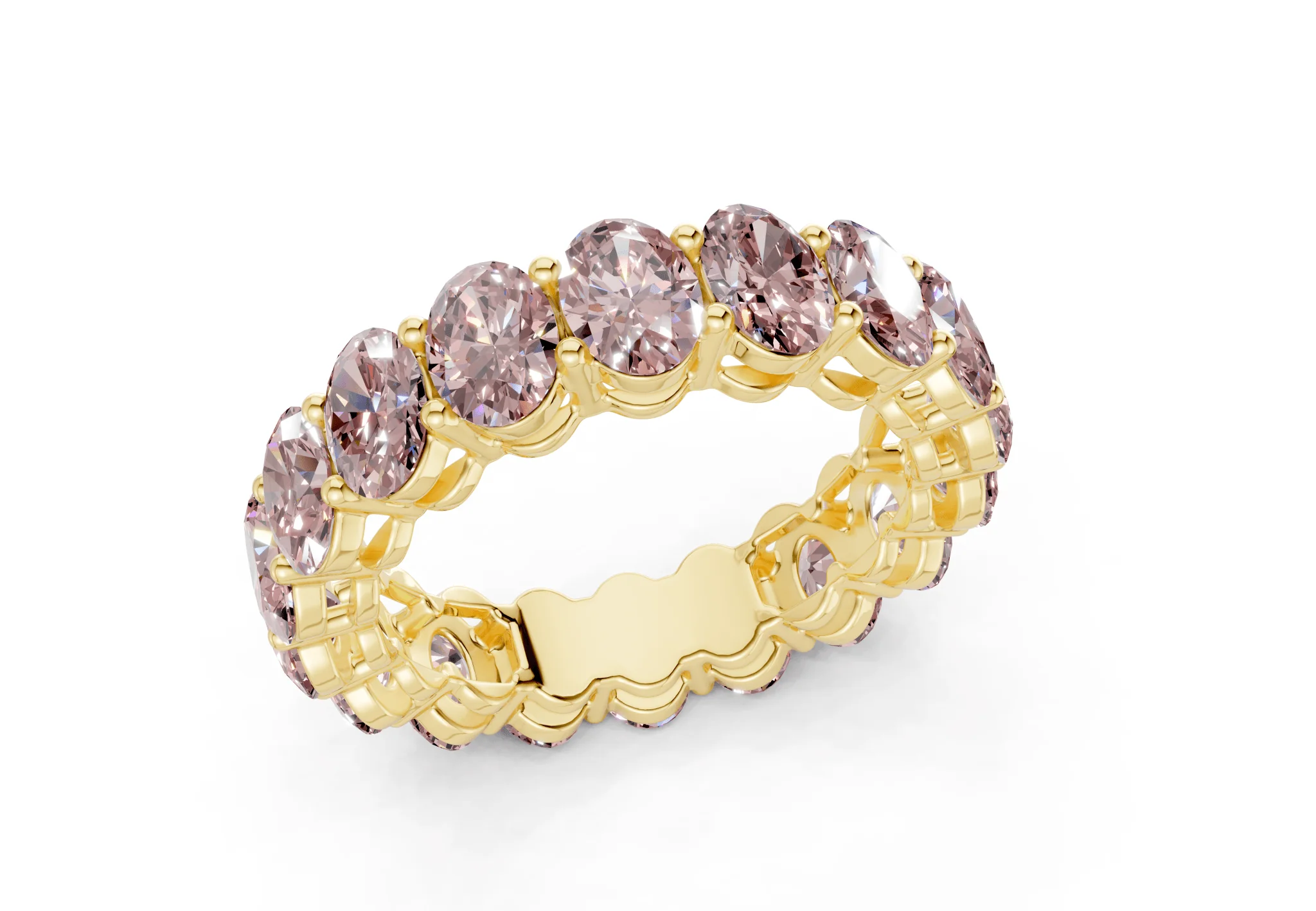Melrose Oval Cut Pink Diamond Eternity Band 6½ Carat Total Wt. - Image 4