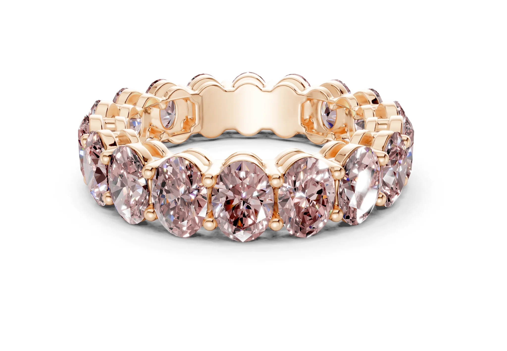 Melrose Oval Cut Pink Diamond Eternity Band 6½ Carat Total Wt. - Image 5